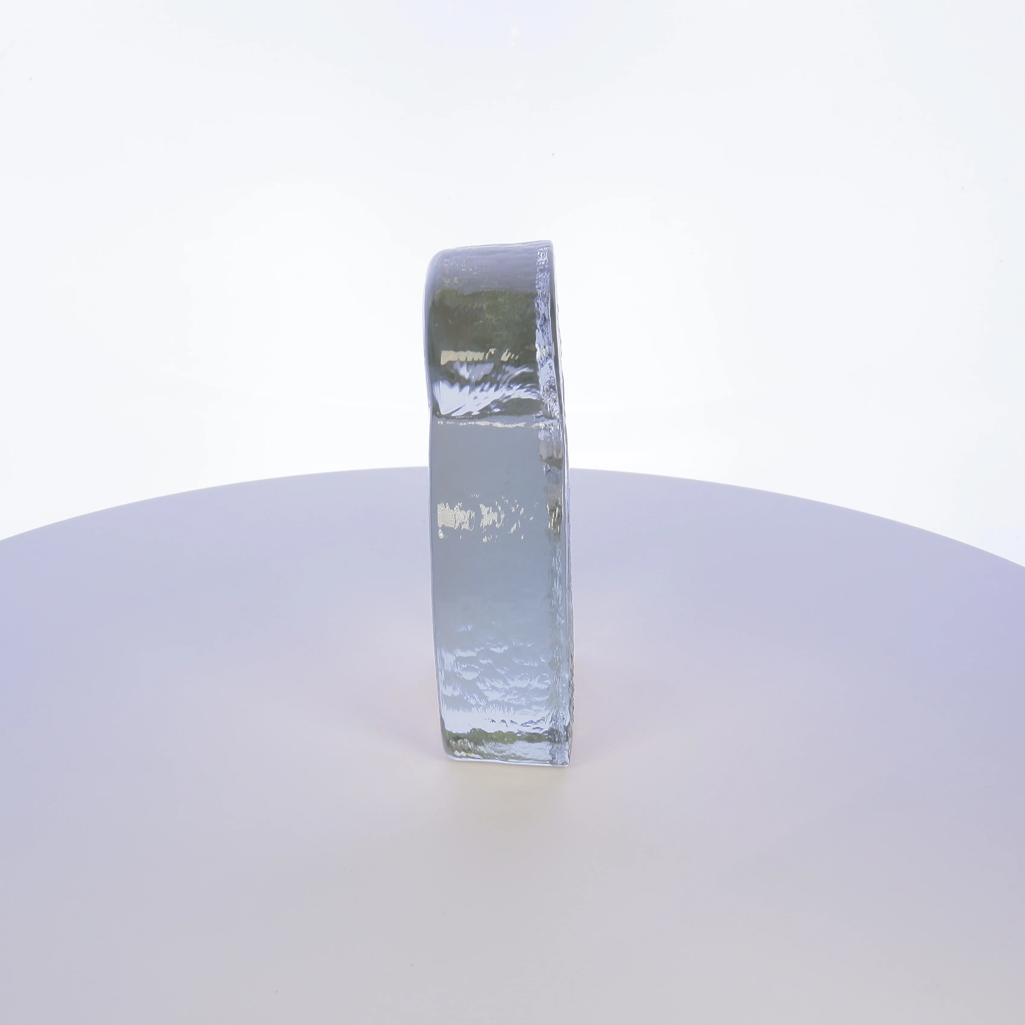 Blenko Glass 7" Owl Bookend (Translucent Clear) - Image 7