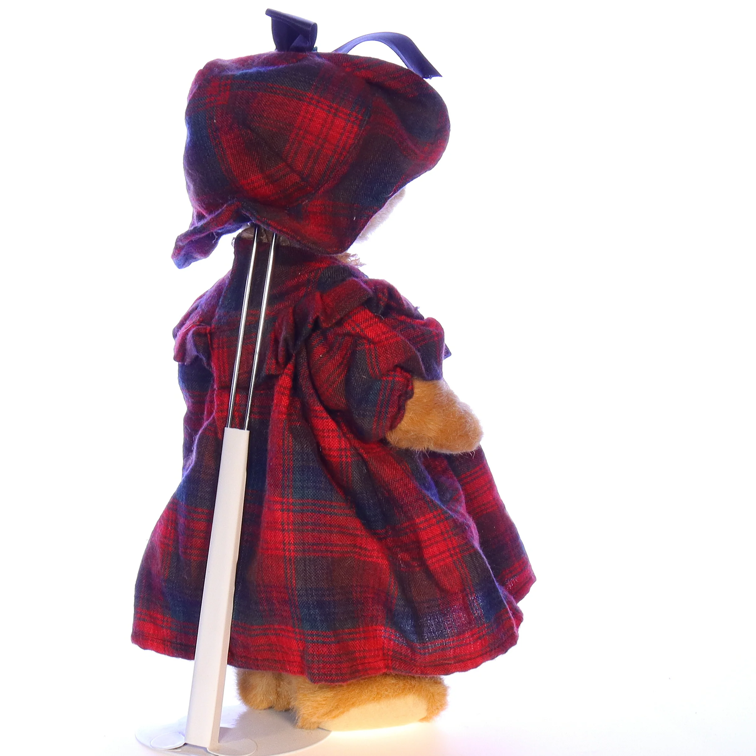 Boyds Bears Collection Plush with Tags Plaid Hat Eldora 1985 14" - Image 6