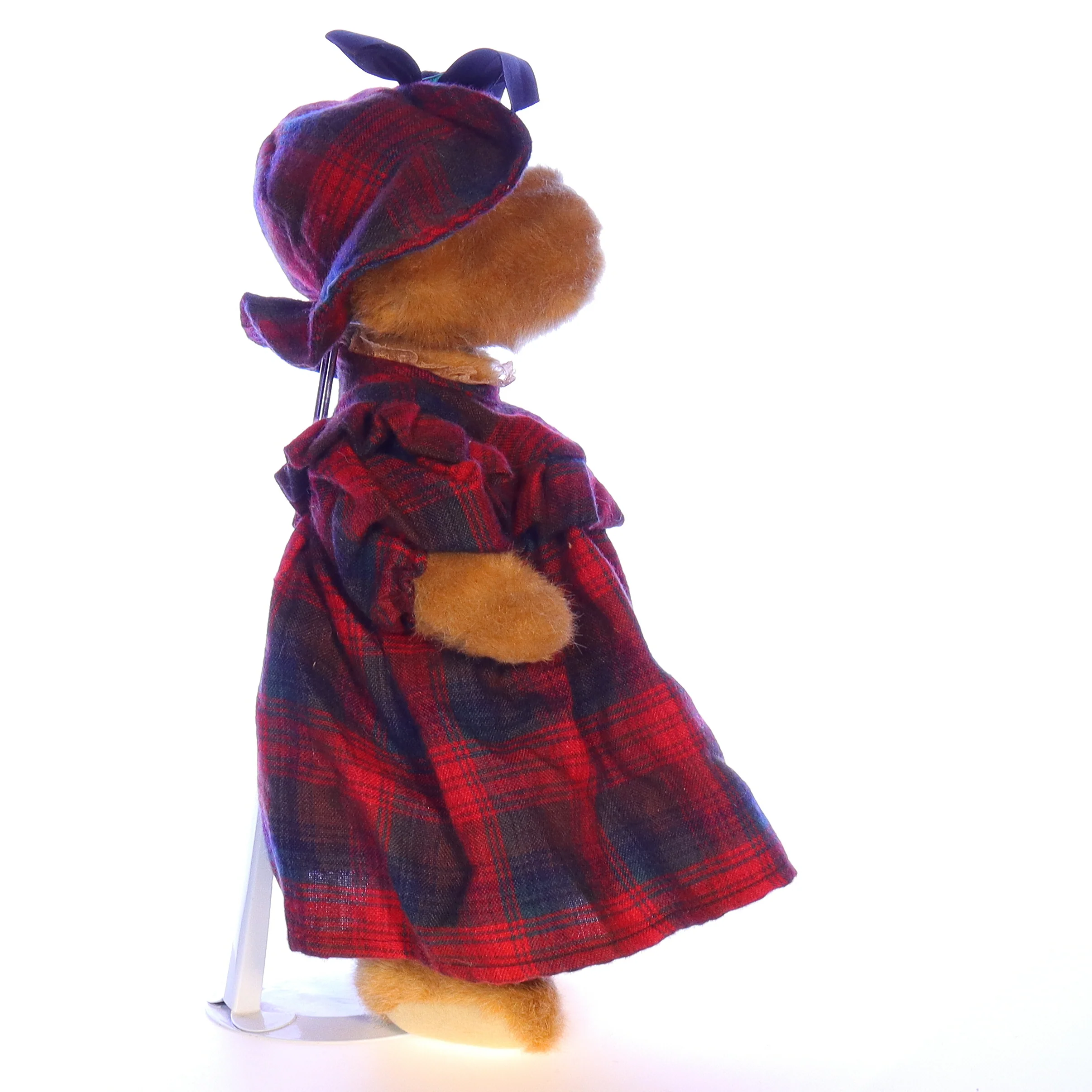 Boyds Bears Collection Plush with Tags Plaid Hat Eldora 1985 14" - Image 7