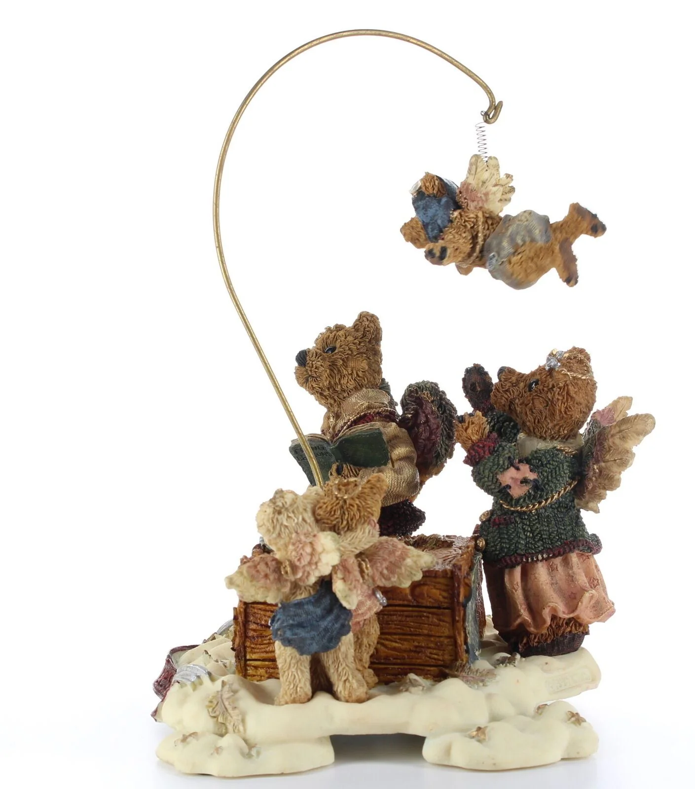 Boyds Bears Bearstone Figurine Limited Edition Movement Music The Flying Lesson - Image 3