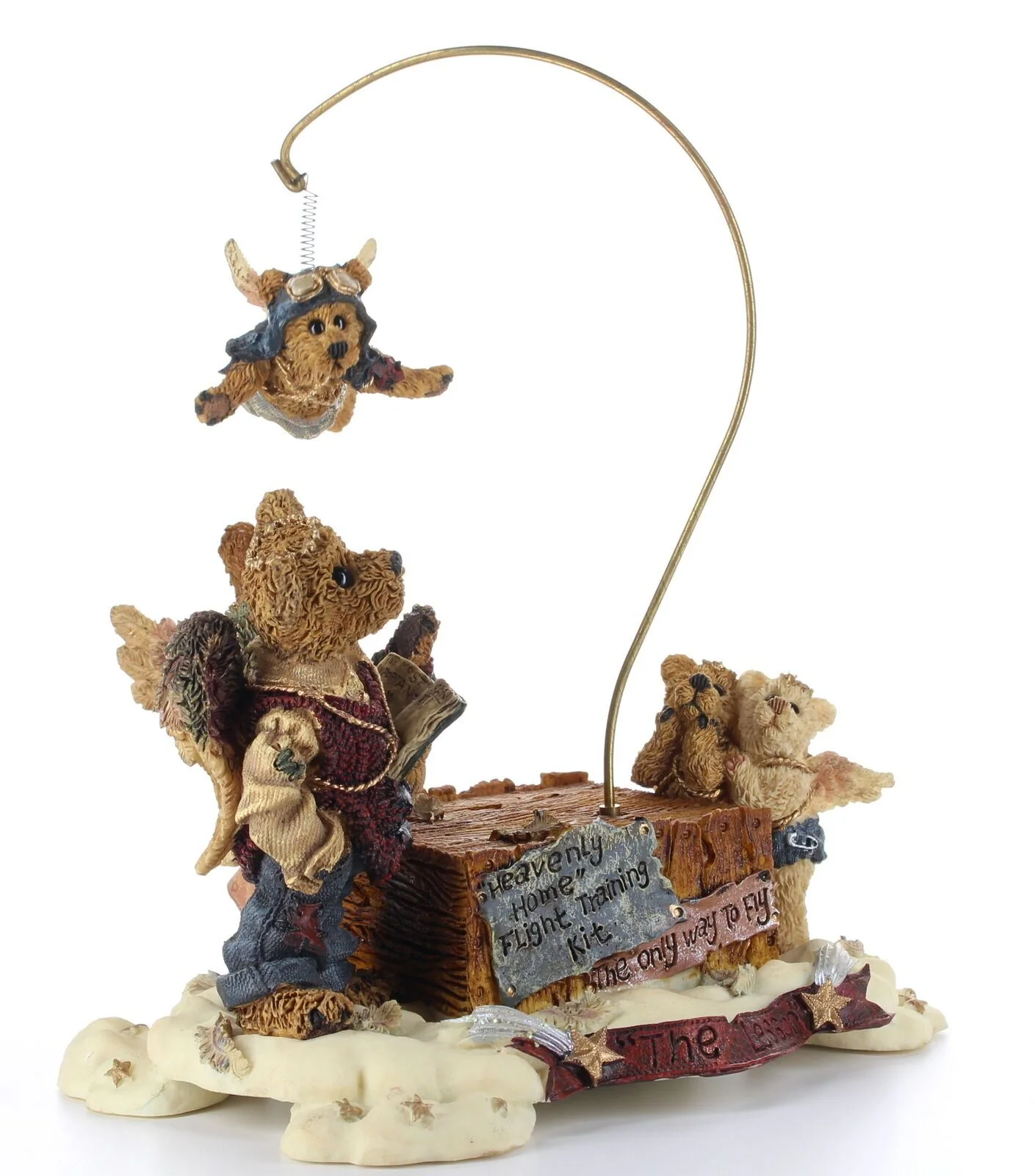 Boyds Bears Bearstone Figurine Limited Edition Movement Music The Flying Lesson - Image 8