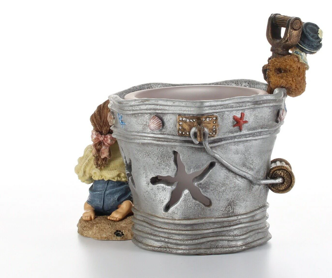 Boyds Bears Dollstone Figurine Yesterday's Child Candle Holder By the Sea #27951 - Image 5