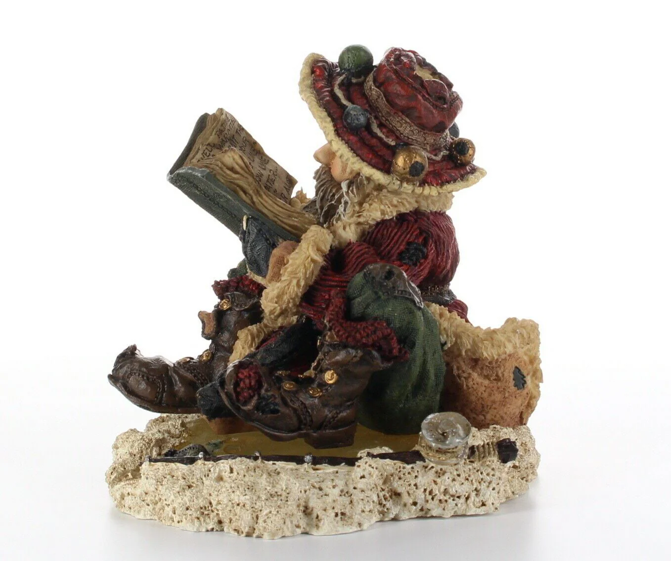 Boyds Bears & Friends Bearstone Christmas Resin Figurine Nick on Ice 3001 No Box - Image 3