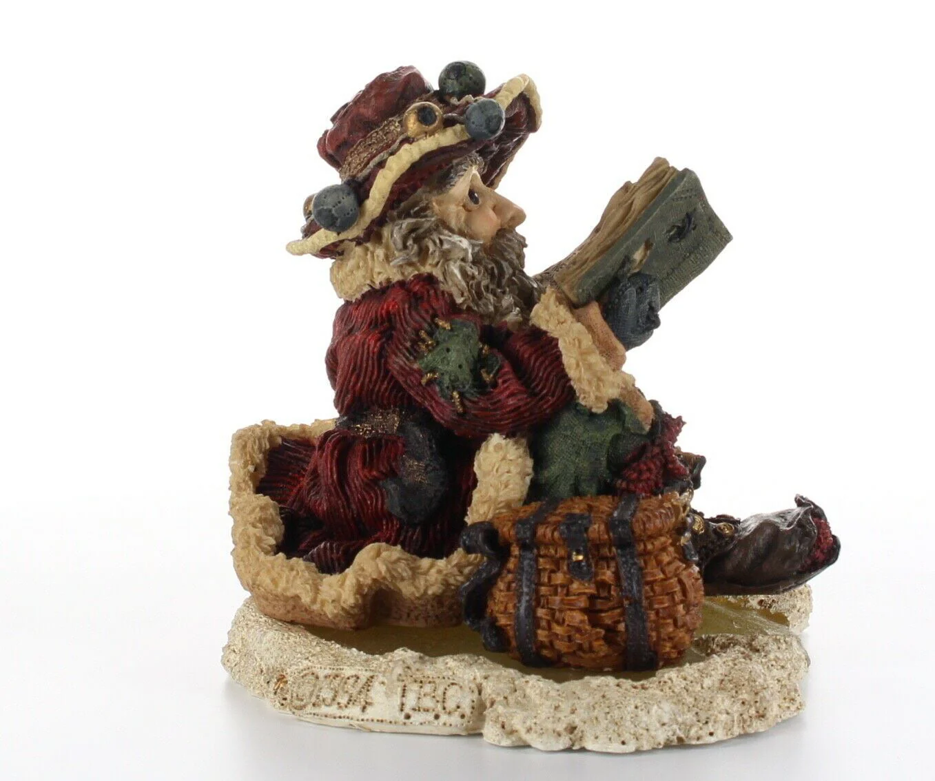 Boyds Bears & Friends Bearstone Christmas Resin Figurine Nick on Ice 3001 No Box - Image 7