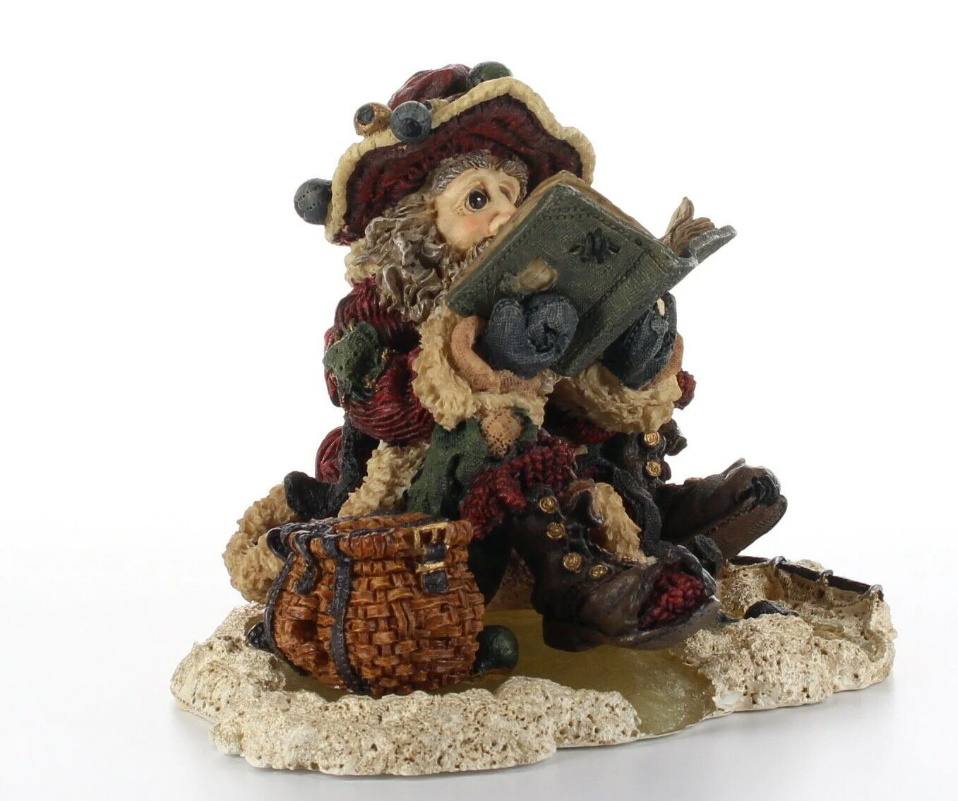 Boyds Bears & Friends Bearstone Christmas Resin Figurine Nick on Ice 3001 No Box - Image 8