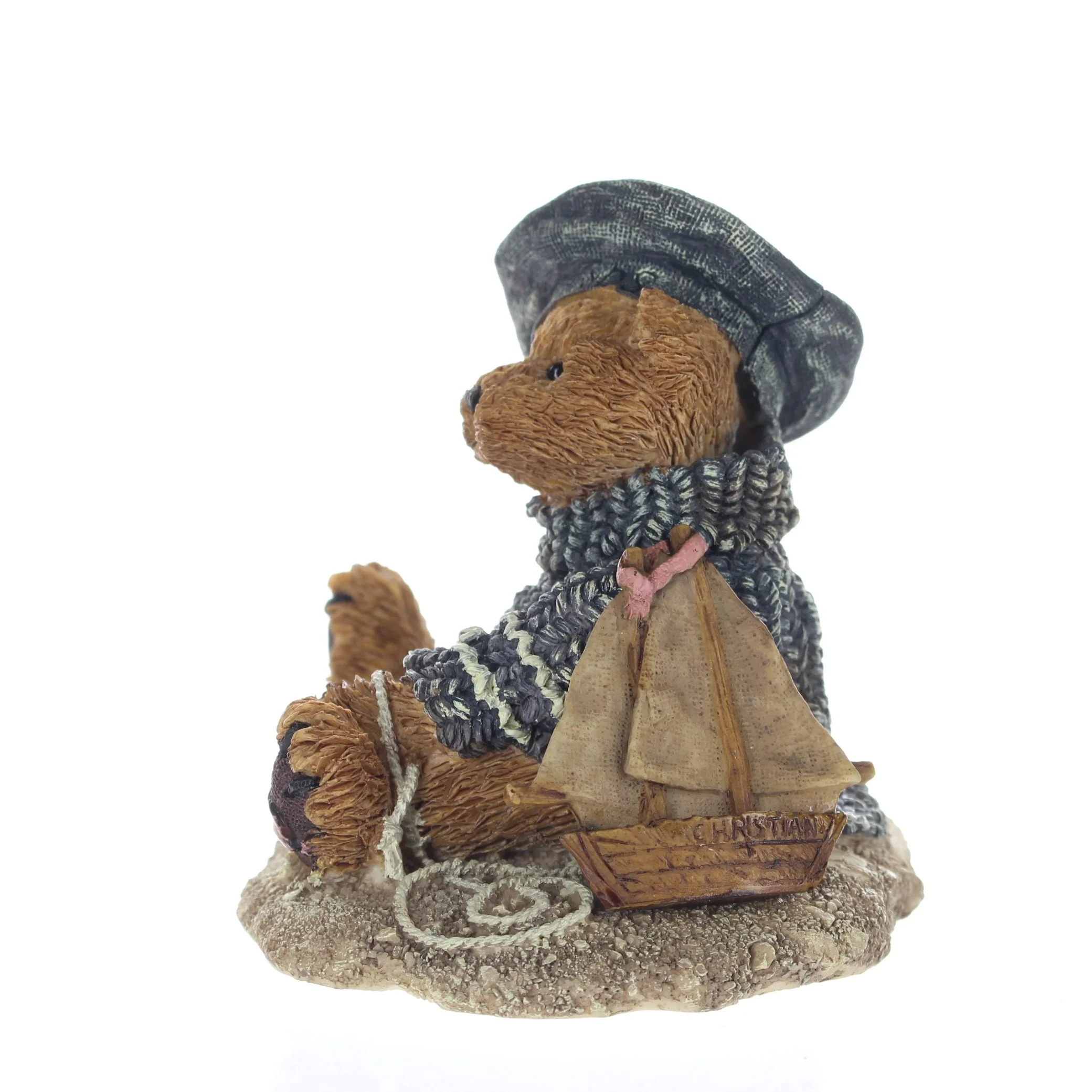 The Bearstone Collection Vintage 1993 Resin Figurine Christian By The Sea 2012 - Image 3