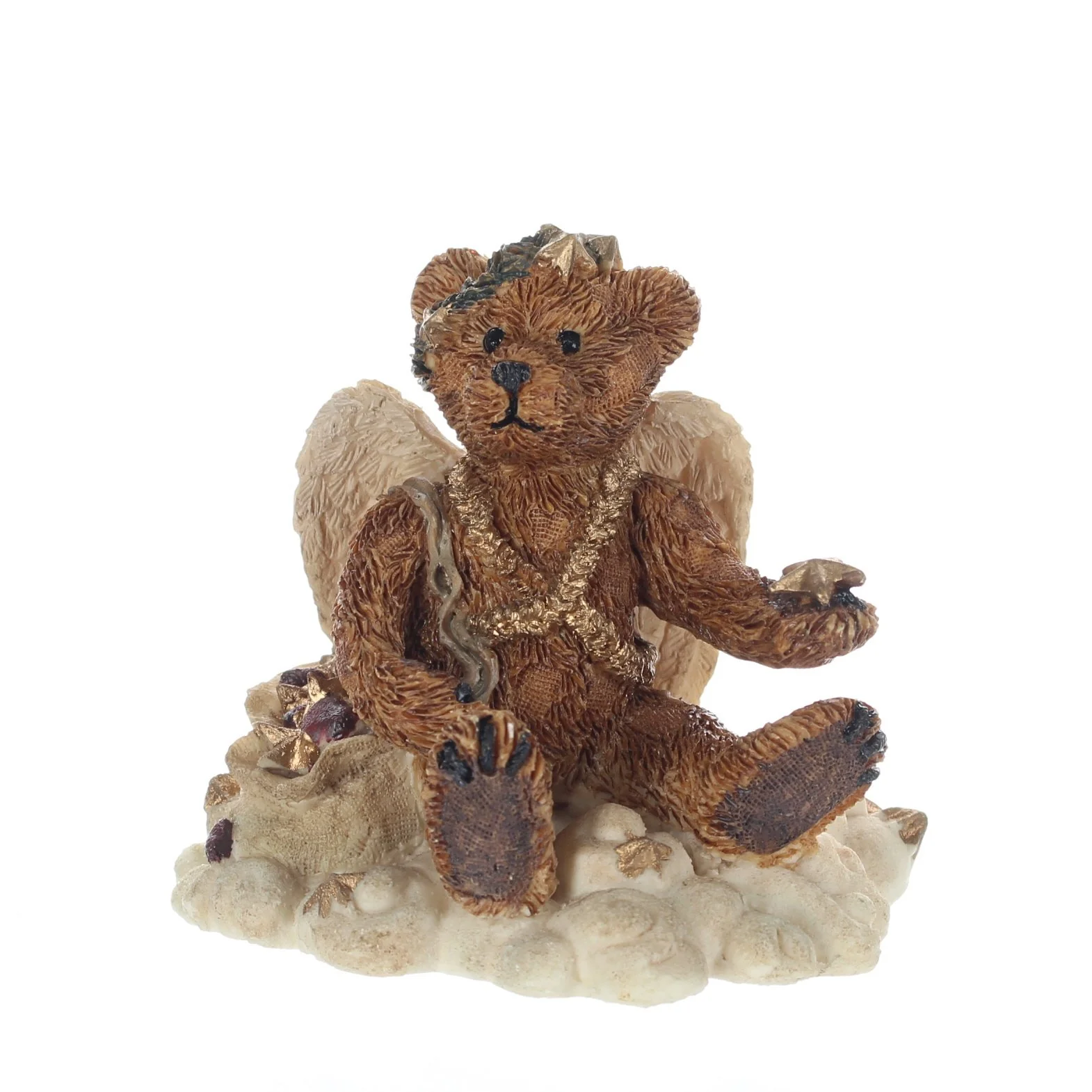 The Bearstone Collection Vintage 1994 Resin Figurine Clarence Angel Bear (RUST)