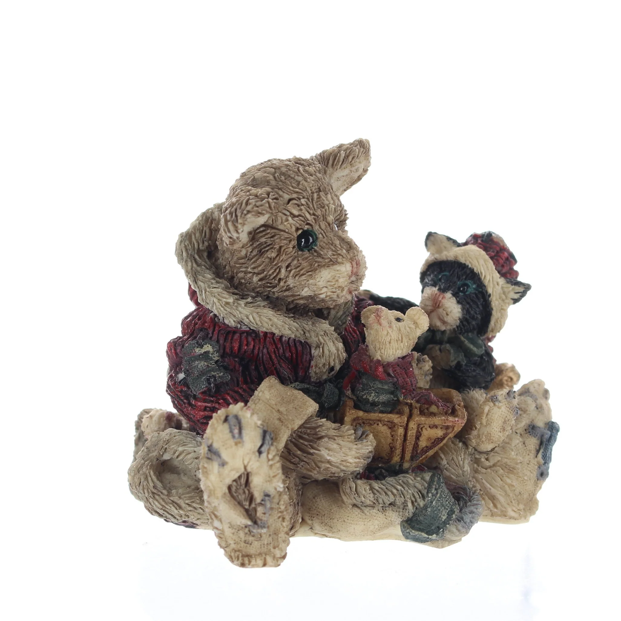 The Bearstone Collection Vintage 1994 Resin Figurine Cookie The Santa Cat 2237 - Image 8