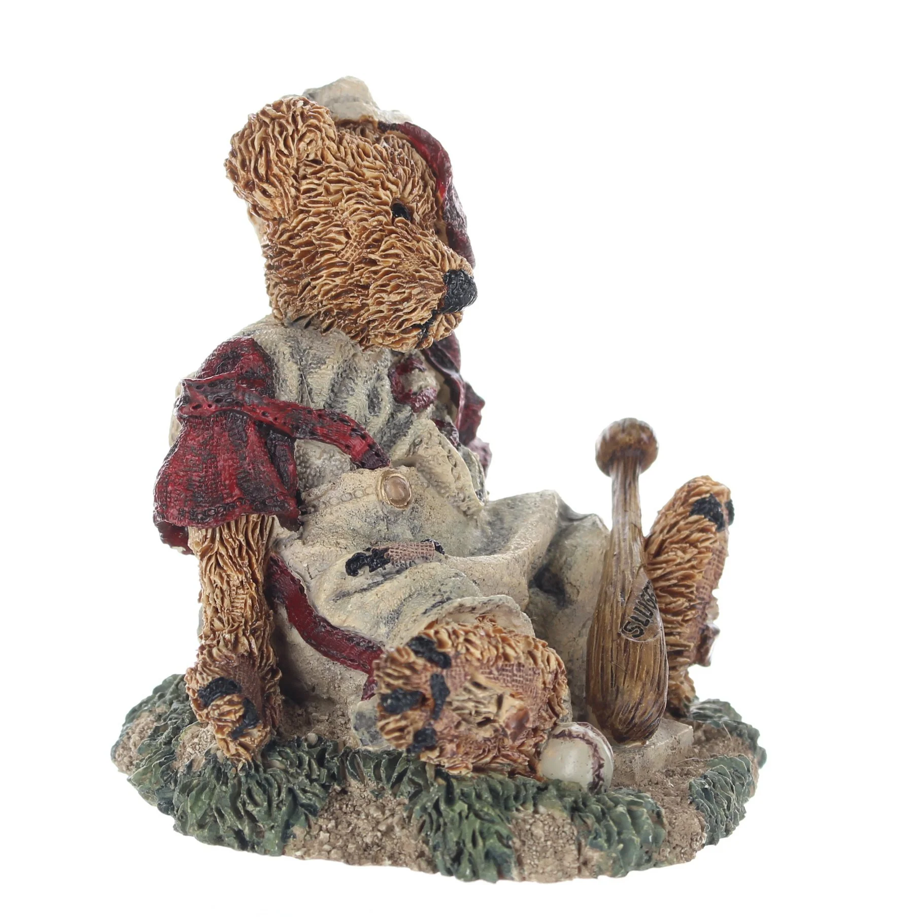 The Bearstone Collection Vintage 1993 Resin Figurine Homer/Baseball Bear 2225 - Image 8