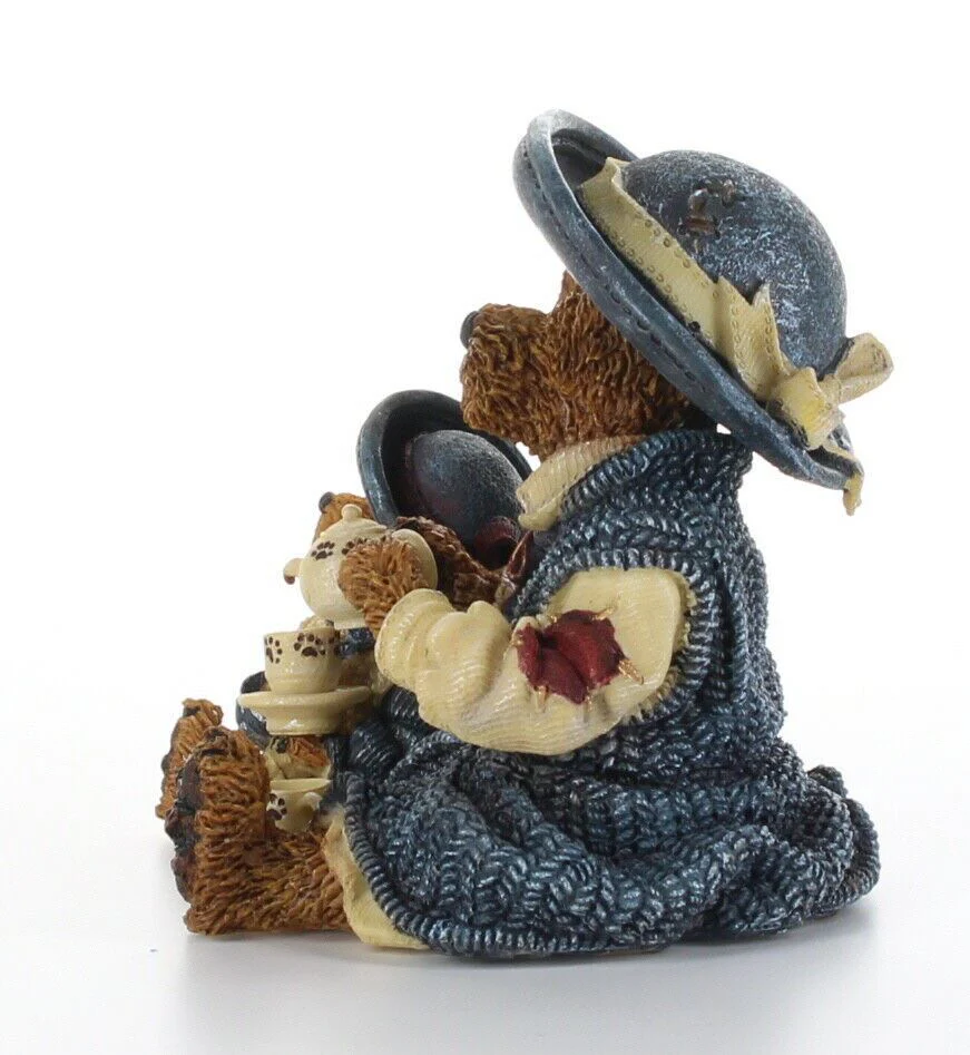 Boyds Bears Friends Bearstone Figurine Special Edition Fine Cup of Tea 02000-21 - Image 3