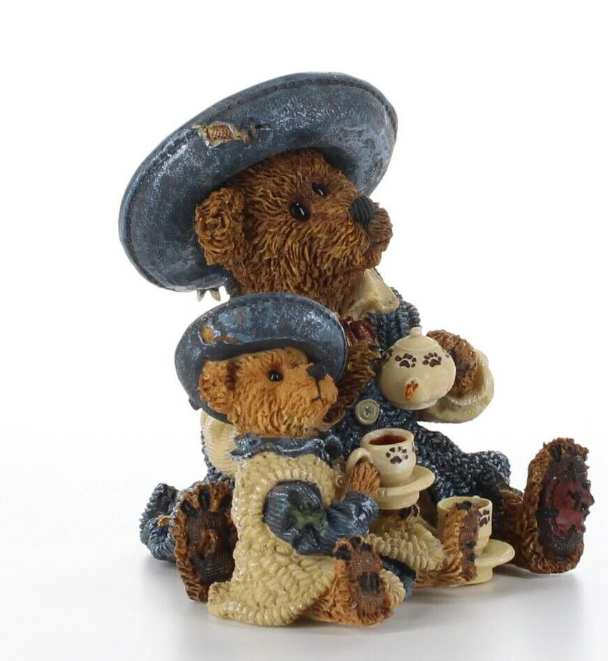 Boyds Bears Friends Bearstone Figurine Special Edition Fine Cup of Tea 02000-21 - Image 8