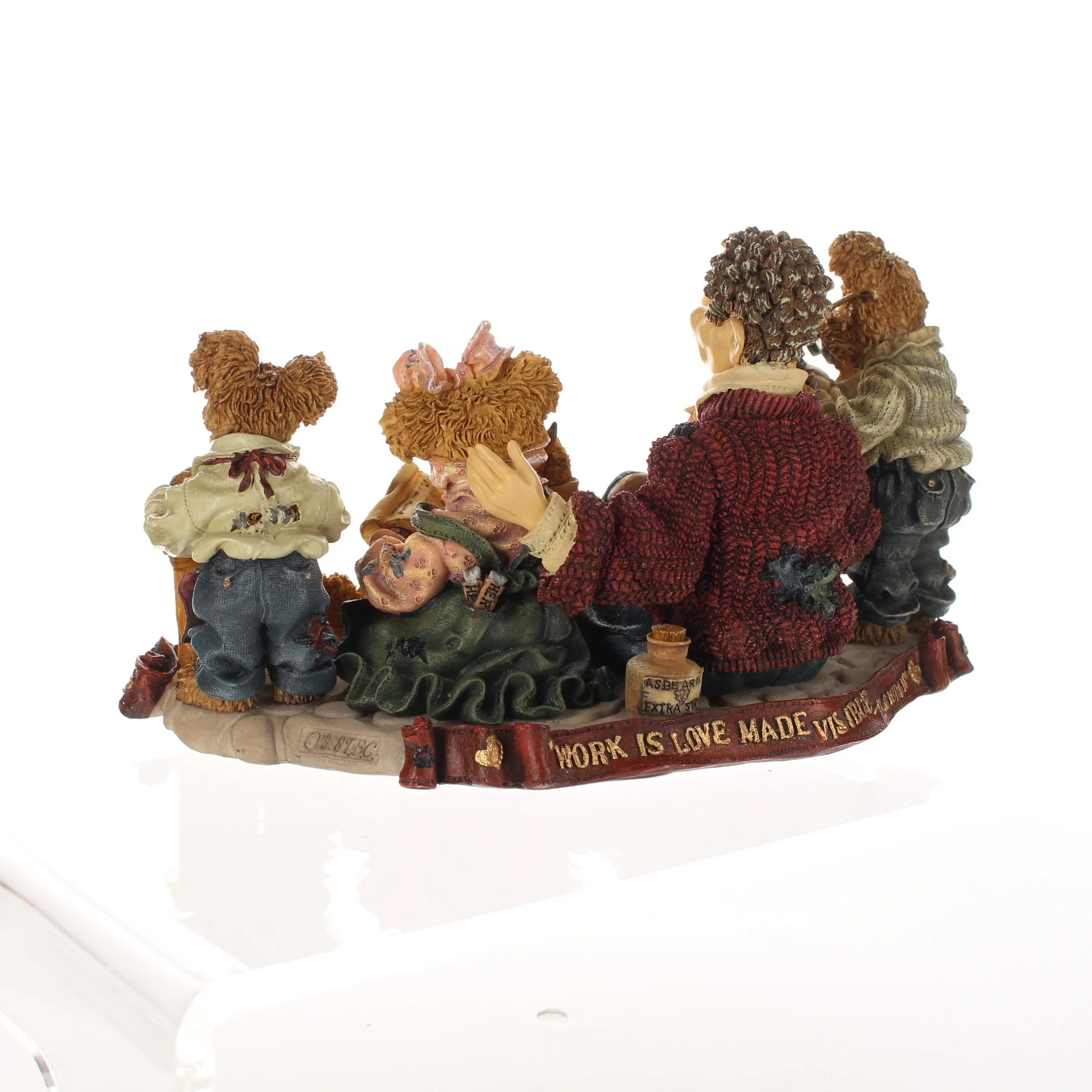 The Bearstone Collection Vintage 1998 Resin Figurine Work Is Love Made Visible - Image 4