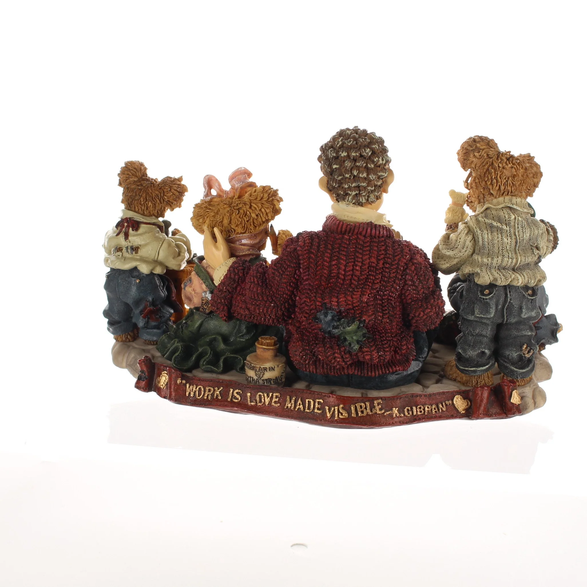 The Bearstone Collection Vintage 1998 Resin Figurine Work Is Love Made Visible - Image 5