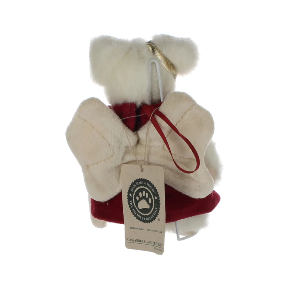 Boyds Bears & Friends Vintage Plush Bear white bear red velvet dress "HOPE" 2000 - Image 5