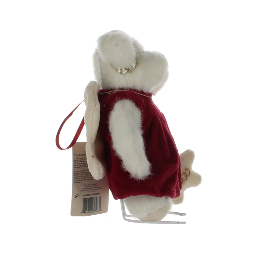 Boyds Bears & Friends Vintage Plush Bear white bear red velvet dress "HOPE" 2000 - Image 7