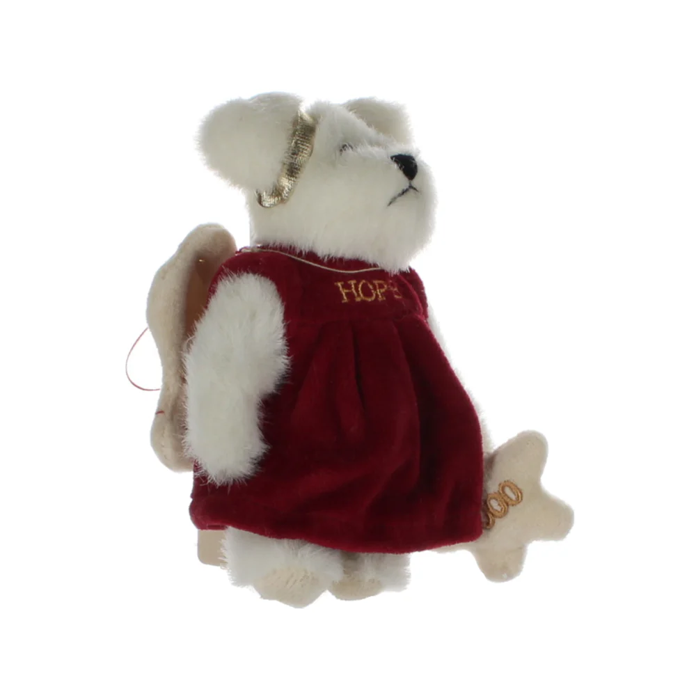 Boyds Bears & Friends Vintage Plush Bear white bear red velvet dress "HOPE" 2000 - Image 8