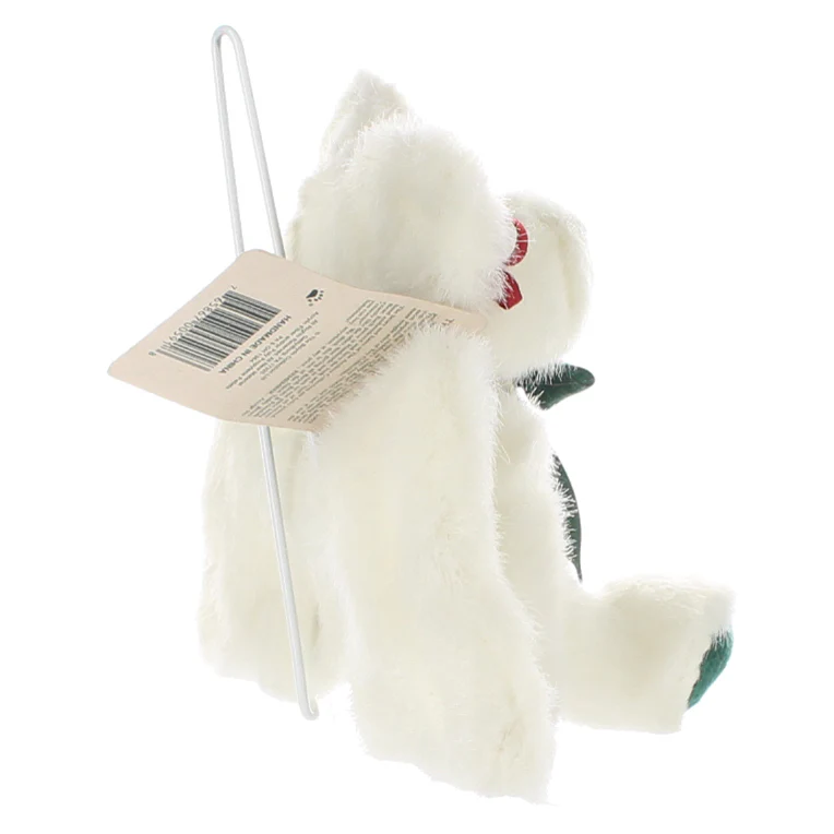 Boyds Bears & Friends Vintage  Plush Bear white winged bear green feet and bow - Image 6