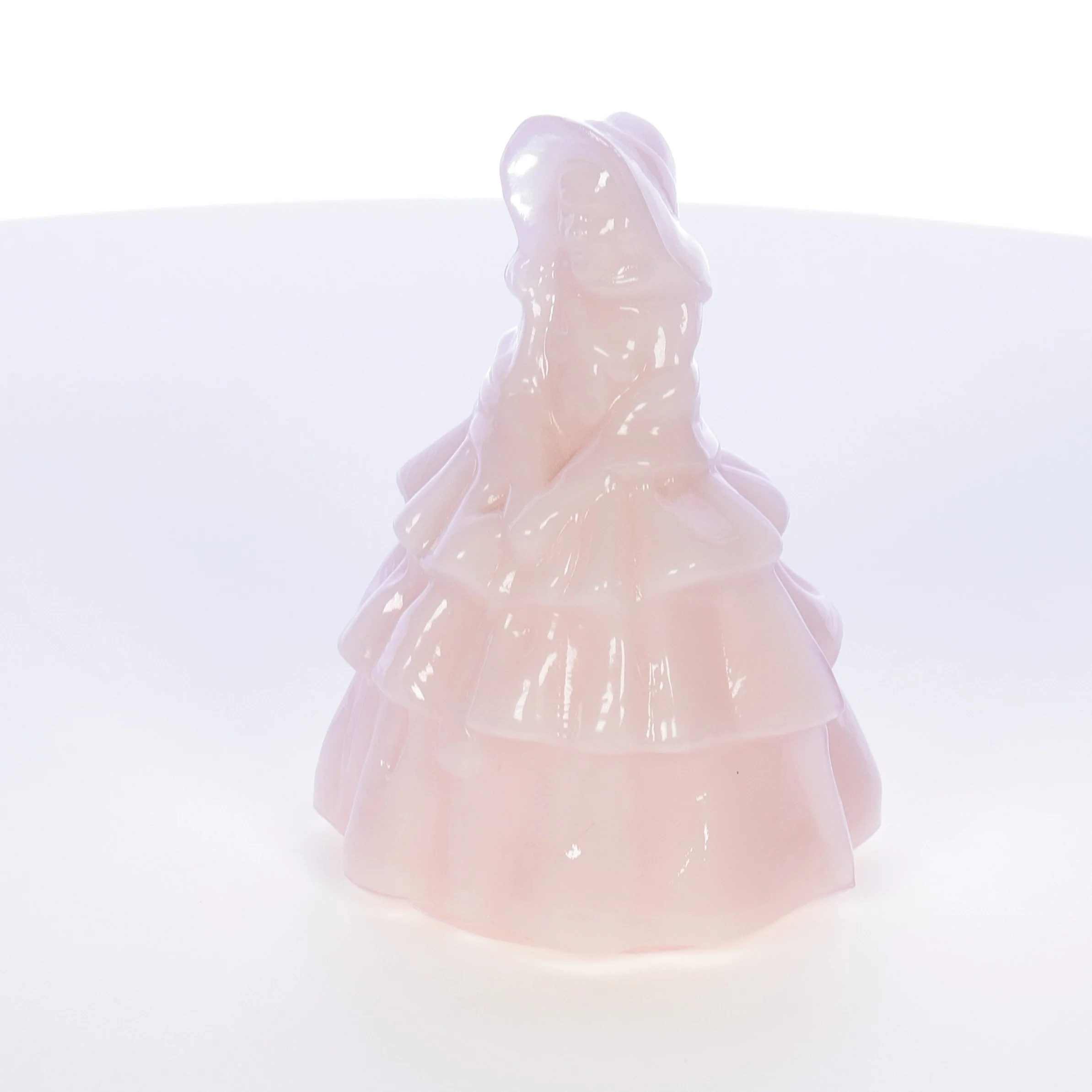 Boyds Crystal Art Glass Vintage 1980 Figurine Louise Doll Pink Champagne 2-21-80 - Image 2