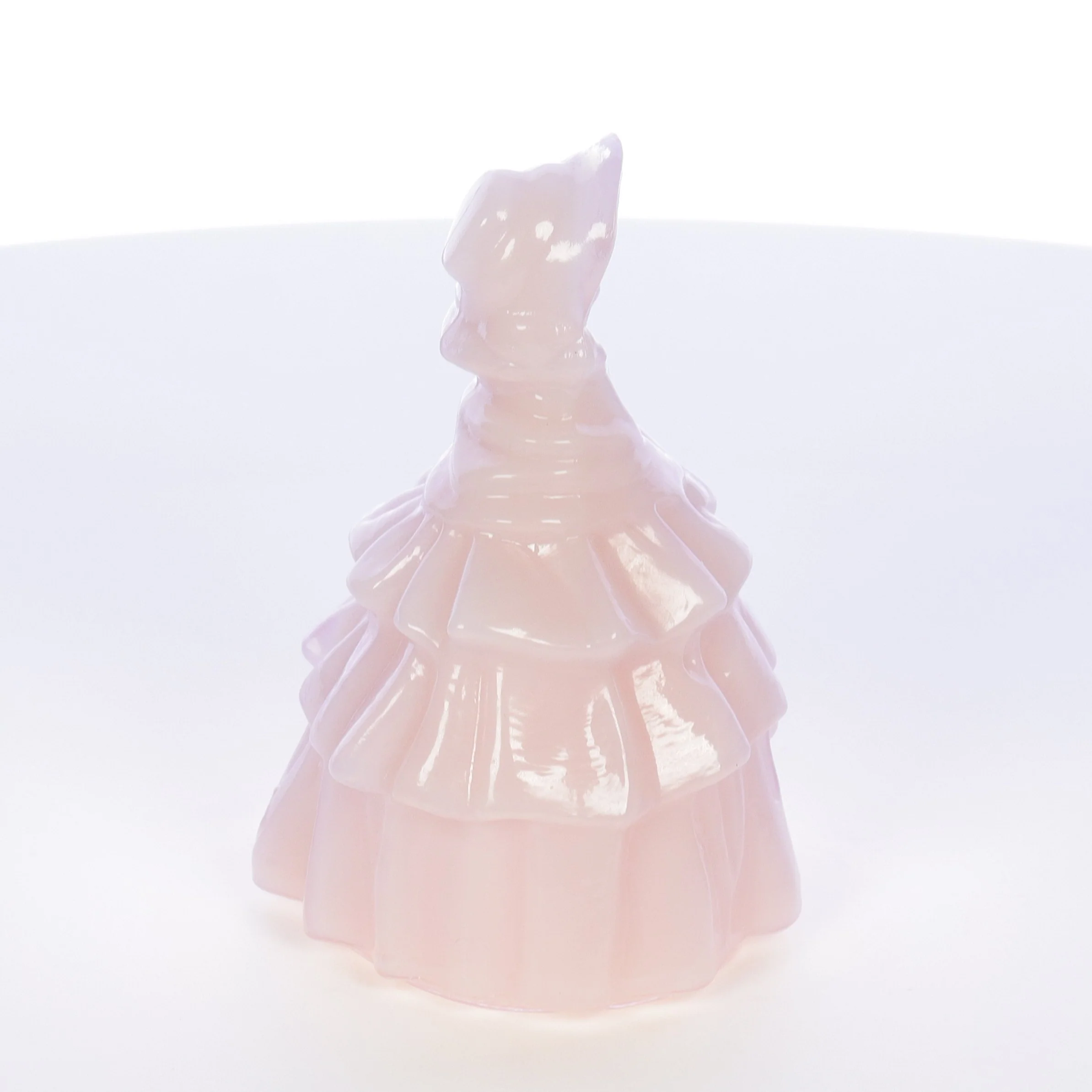Boyds Crystal Art Glass Vintage 1980 Figurine Louise Doll Pink Champagne 2-21-80 - Image 7