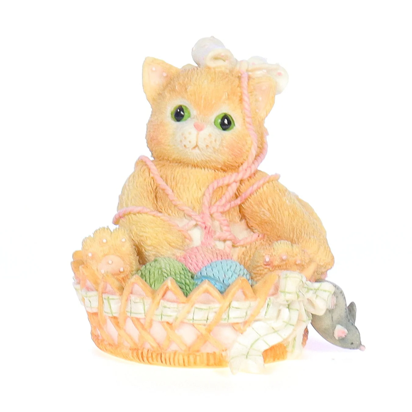 Calico Kittens Vintage 1995 Resin Figurine A Little Litter Of Blessings 168602