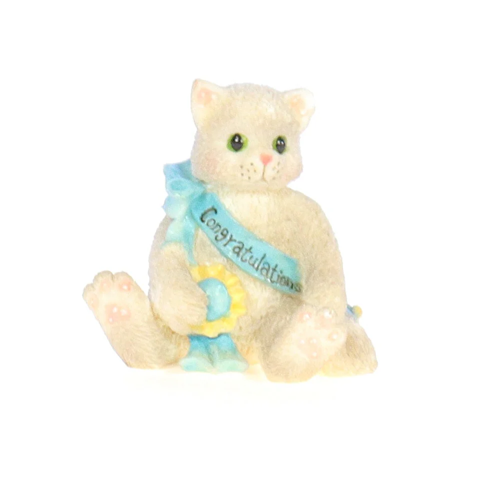 Calico Kittens Vintage 1995 Resin Figurine Congratulations 167312