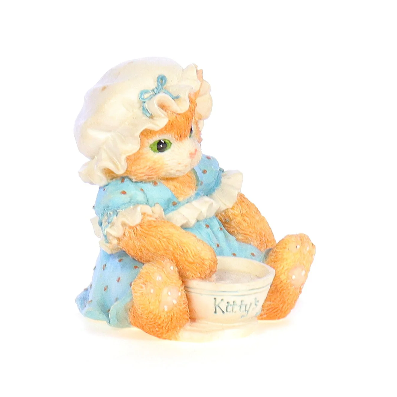 Calico Kittens Vintage 1994 Resin Figurine Finicky An Unexpected Treat 112321 - Image 8