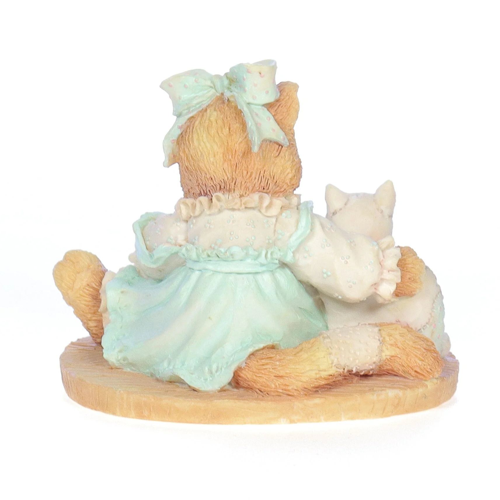 Calico Kittens Vintage 1992 Resin Figurine Friendship Is Sewn Stitch By Stitch - Image 5