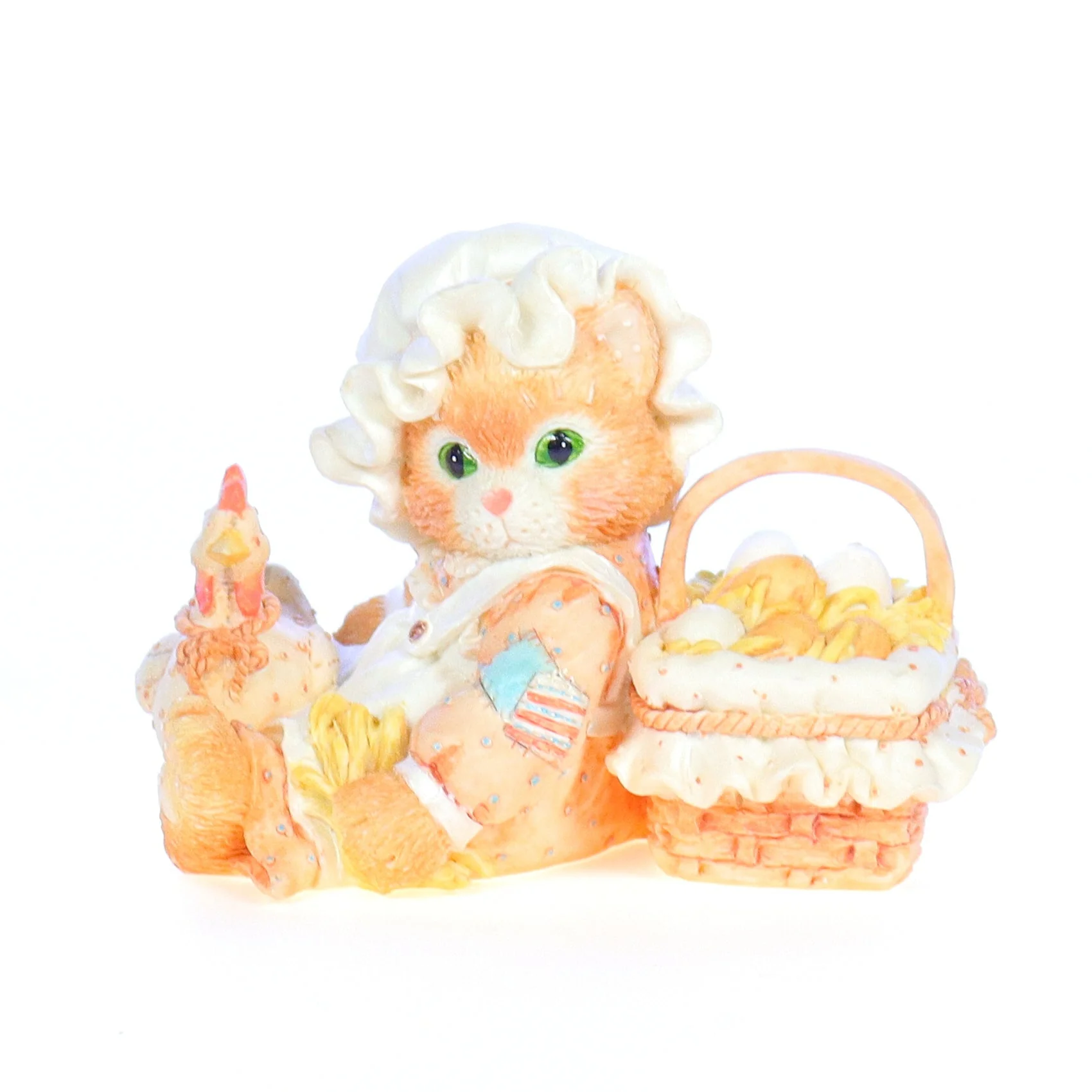 Calico Kittens Vintage 1994 Resin Figurine Friendship is the Best Blessing 102679