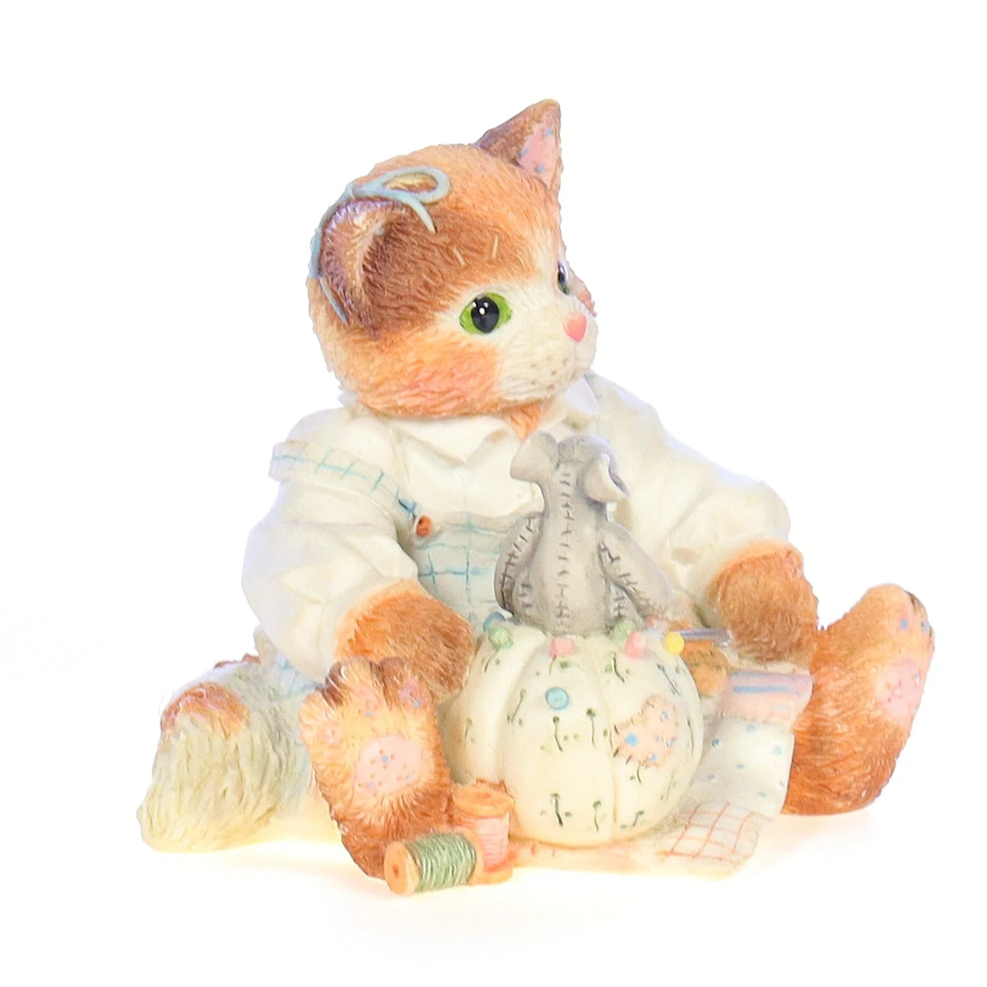 Calico Kittens Vintage 1994 Resin Figurine Your Patchwork Charm Shows Through - Image 8