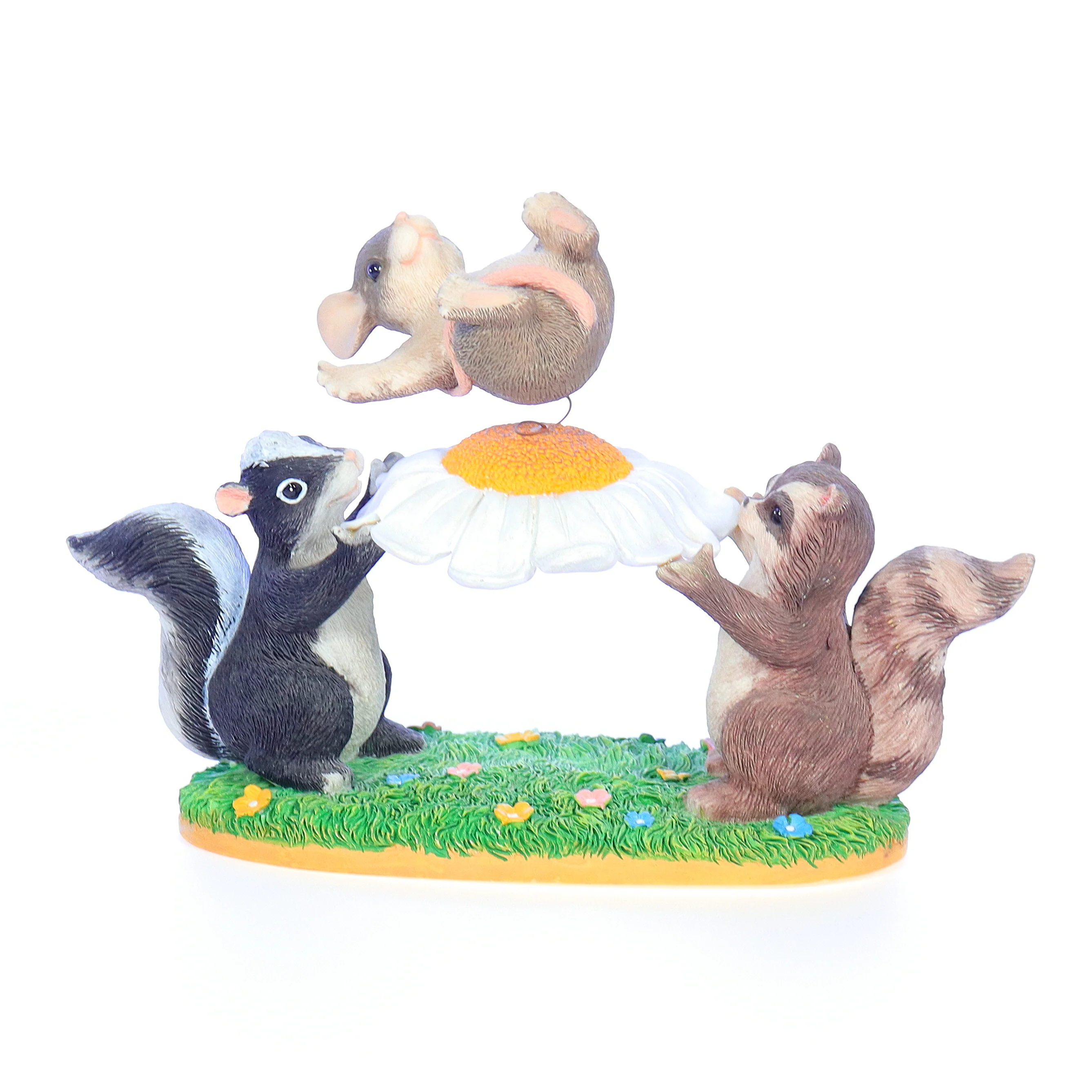Charming Tails Vintage Resin Spring Figurine 83/704 The Blossom Bounce 4"