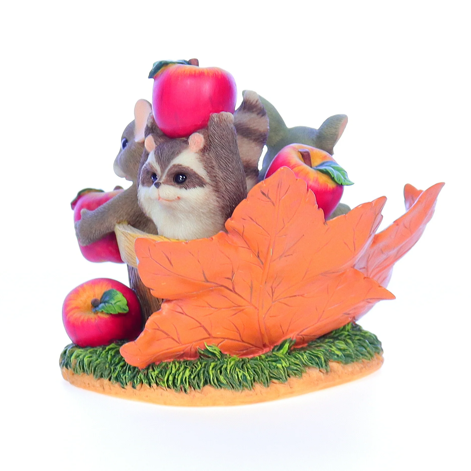 Charming Tails Vintage Resin Fall Figurine 85/505 Friends Are A Bushel Of Fun - Image 4