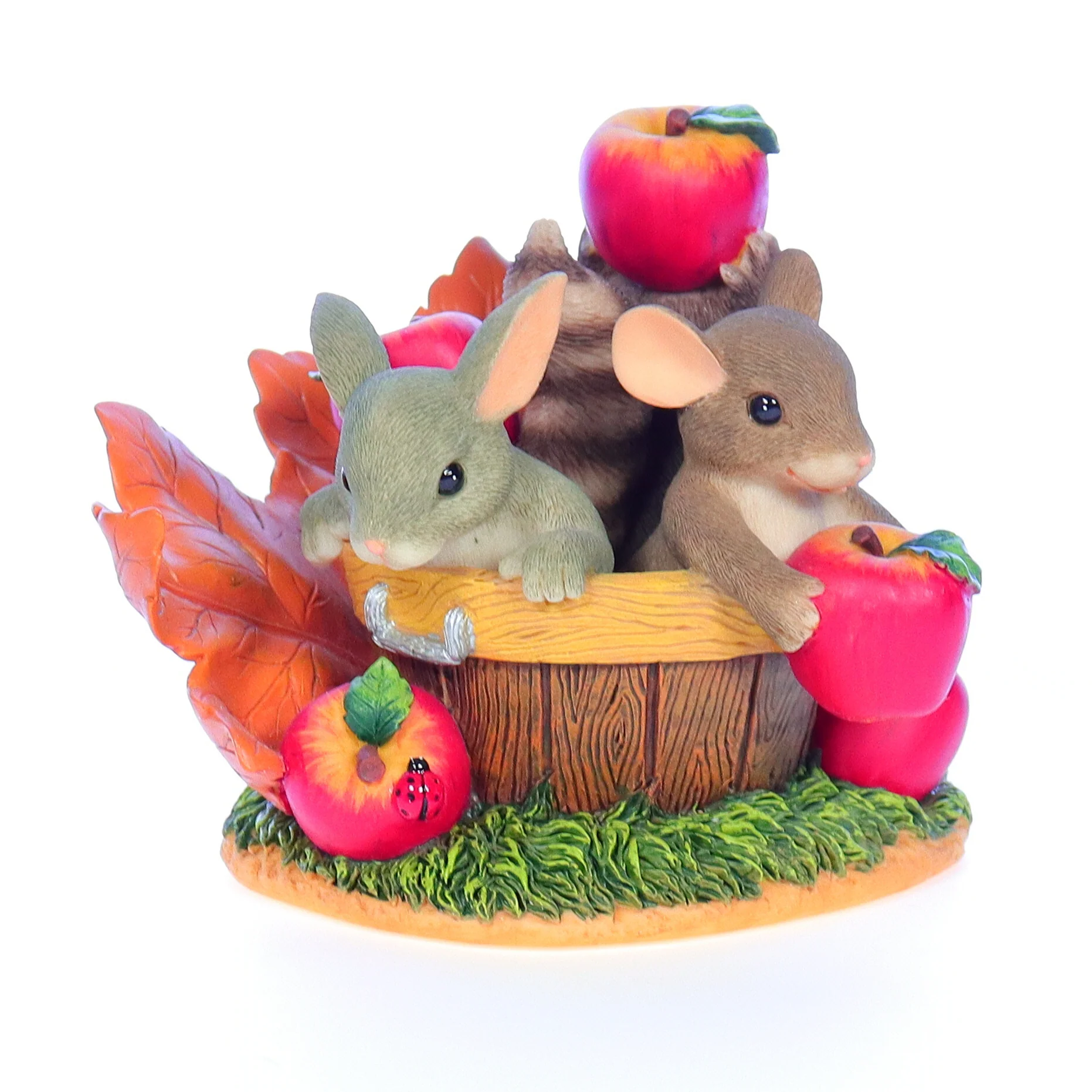 Charming Tails Vintage Resin Fall Figurine 85/505 Friends Are A Bushel Of Fun - Image 8