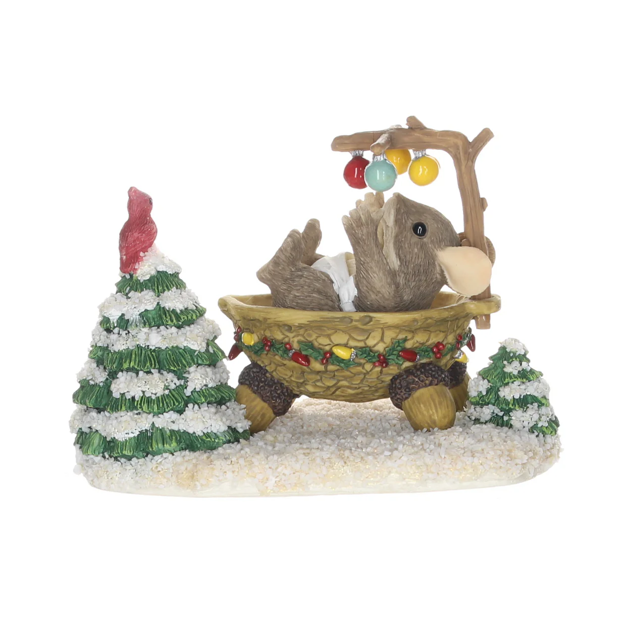 Charming Tails Fitz & Floyd Resin Figurine in Box Christmas 87/705 1997 3"