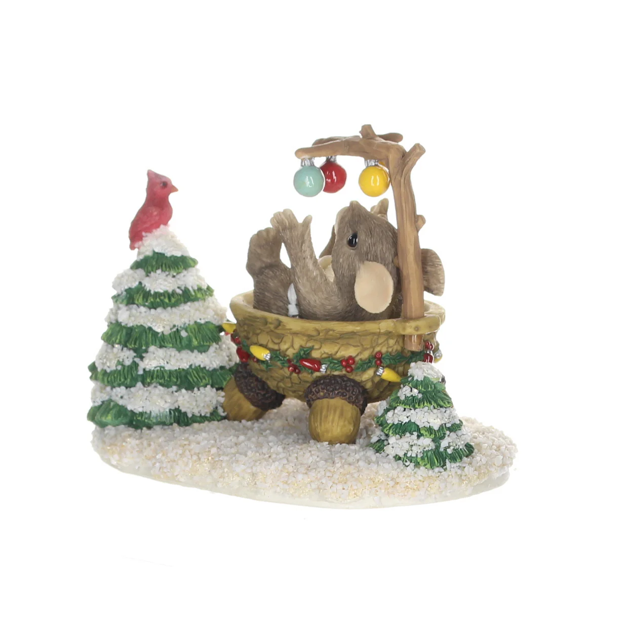 Charming Tails Fitz & Floyd Resin Figurine in Box Christmas 87/705 1997 3" - Image 2
