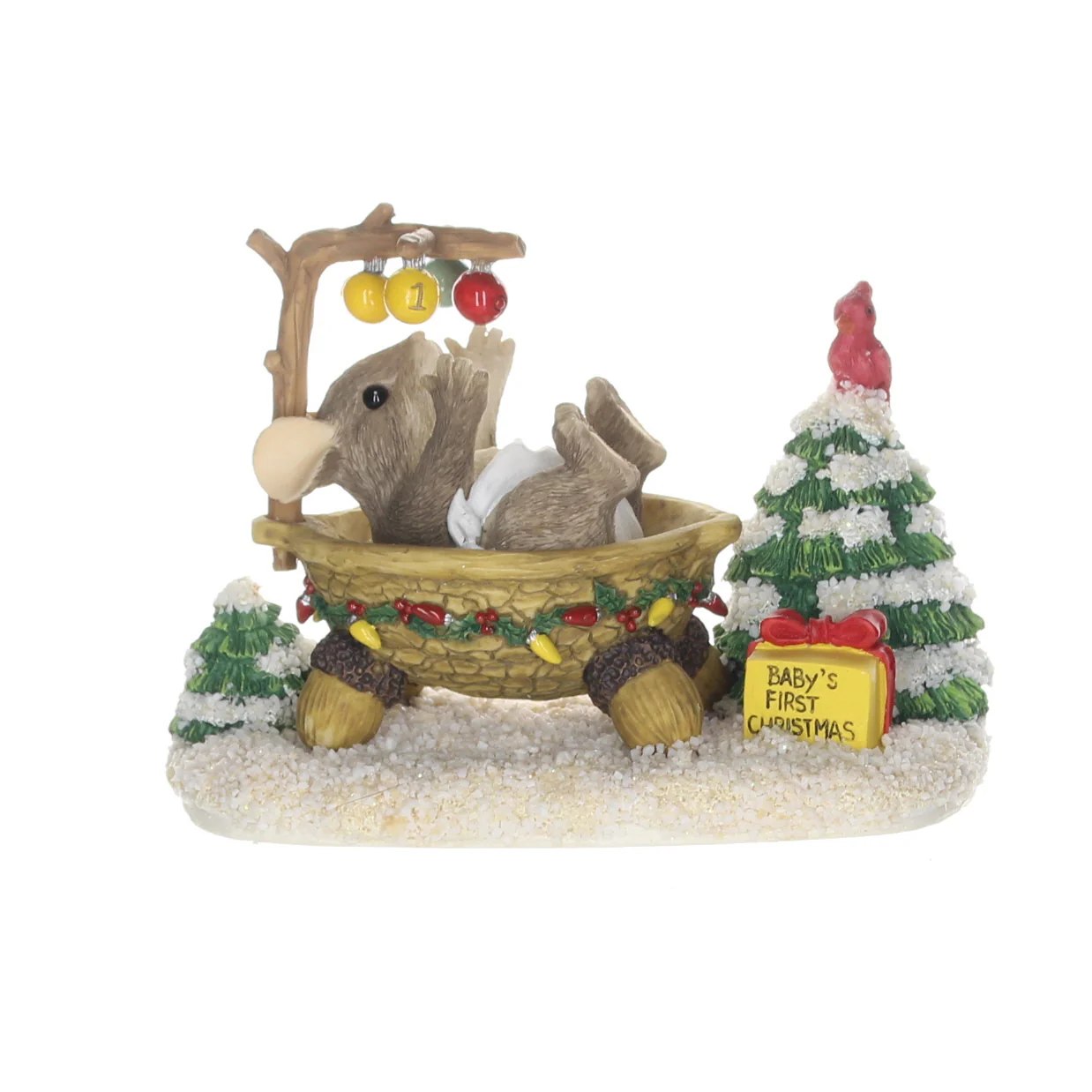 Charming Tails Fitz & Floyd Resin Figurine in Box Christmas 87/705 1997 3" - Image 5