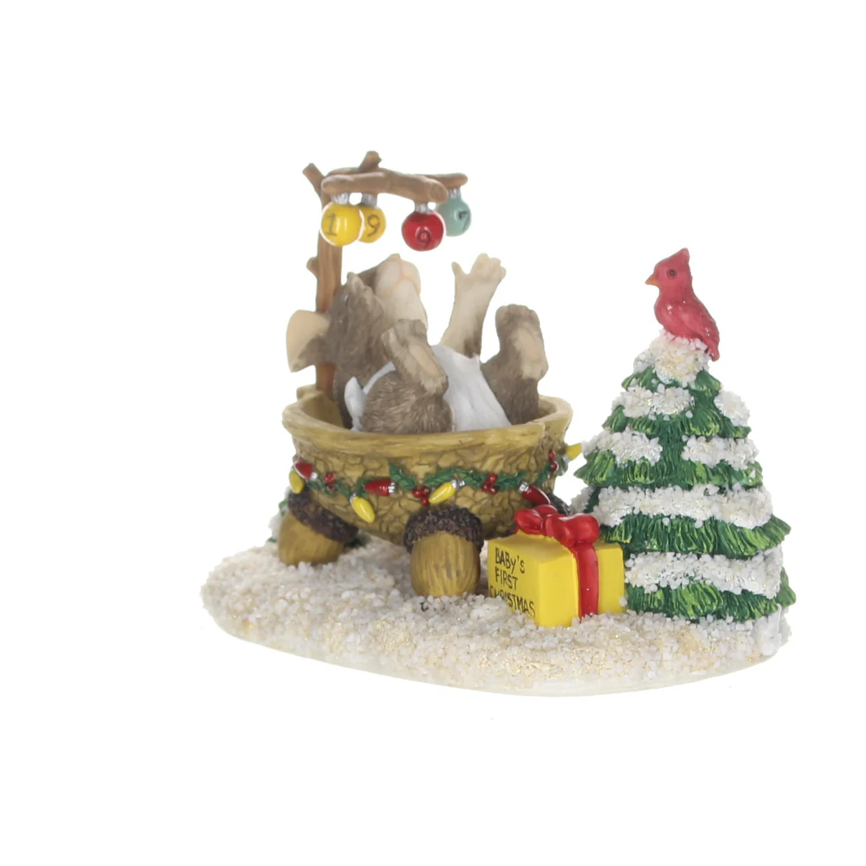 Charming Tails Fitz & Floyd Resin Figurine in Box Christmas 87/705 1997 3" - Image 6