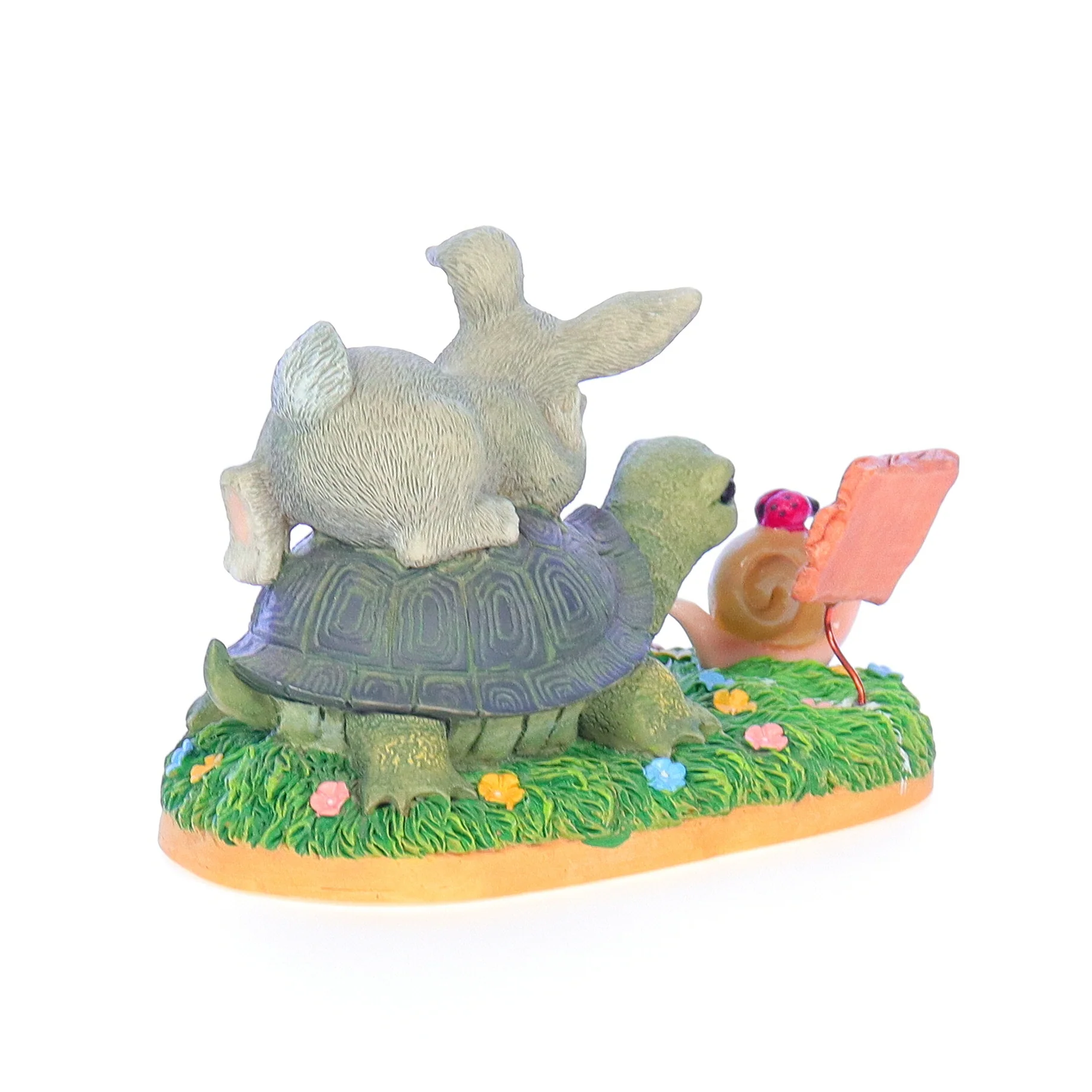 Charming Tails Vintage Resin Figurine 89/716 Steady Wins The Race Signed 2.75" - Image 4