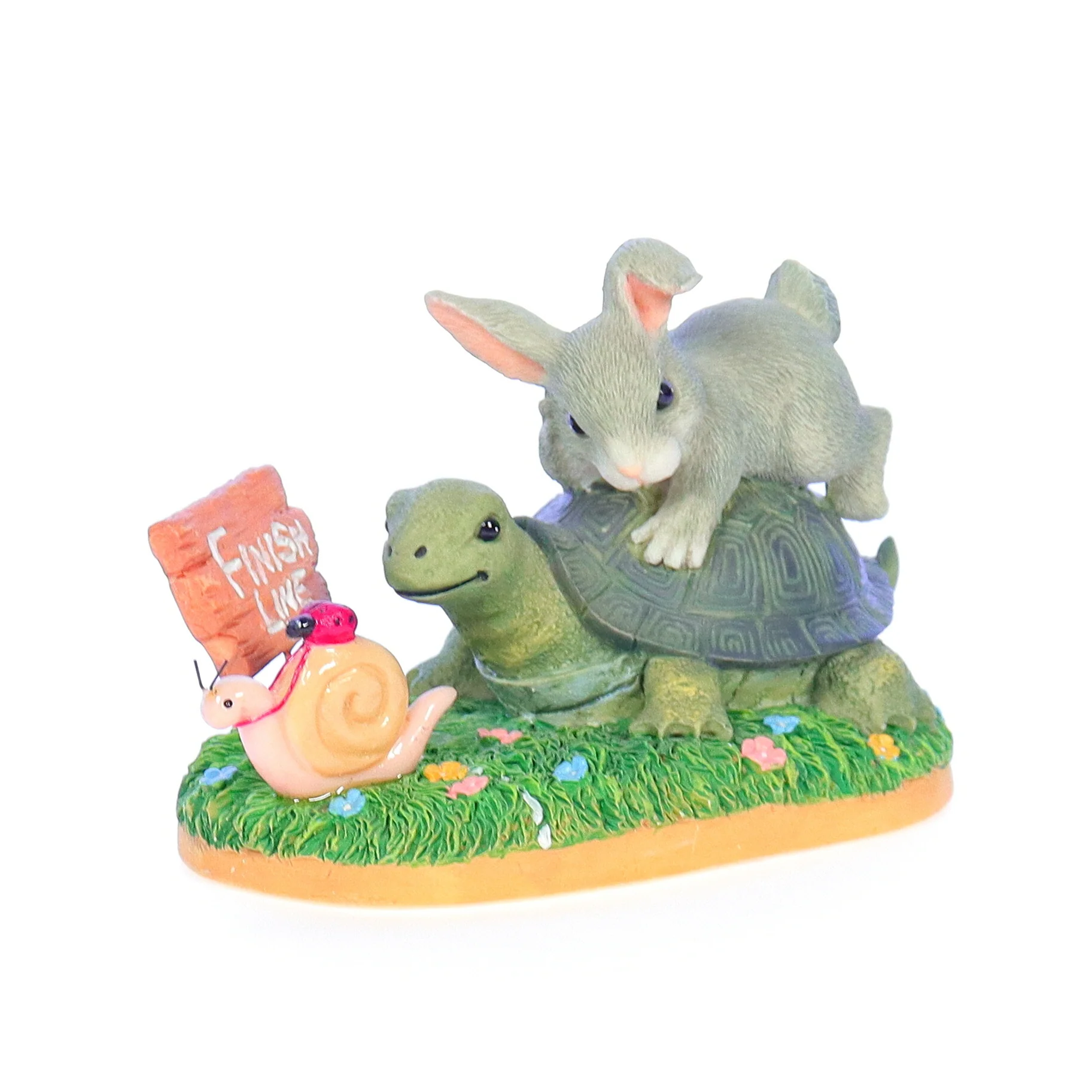 Charming Tails Vintage Resin Figurine 89/716 Steady Wins The Race Signed 2.75" - Image 8