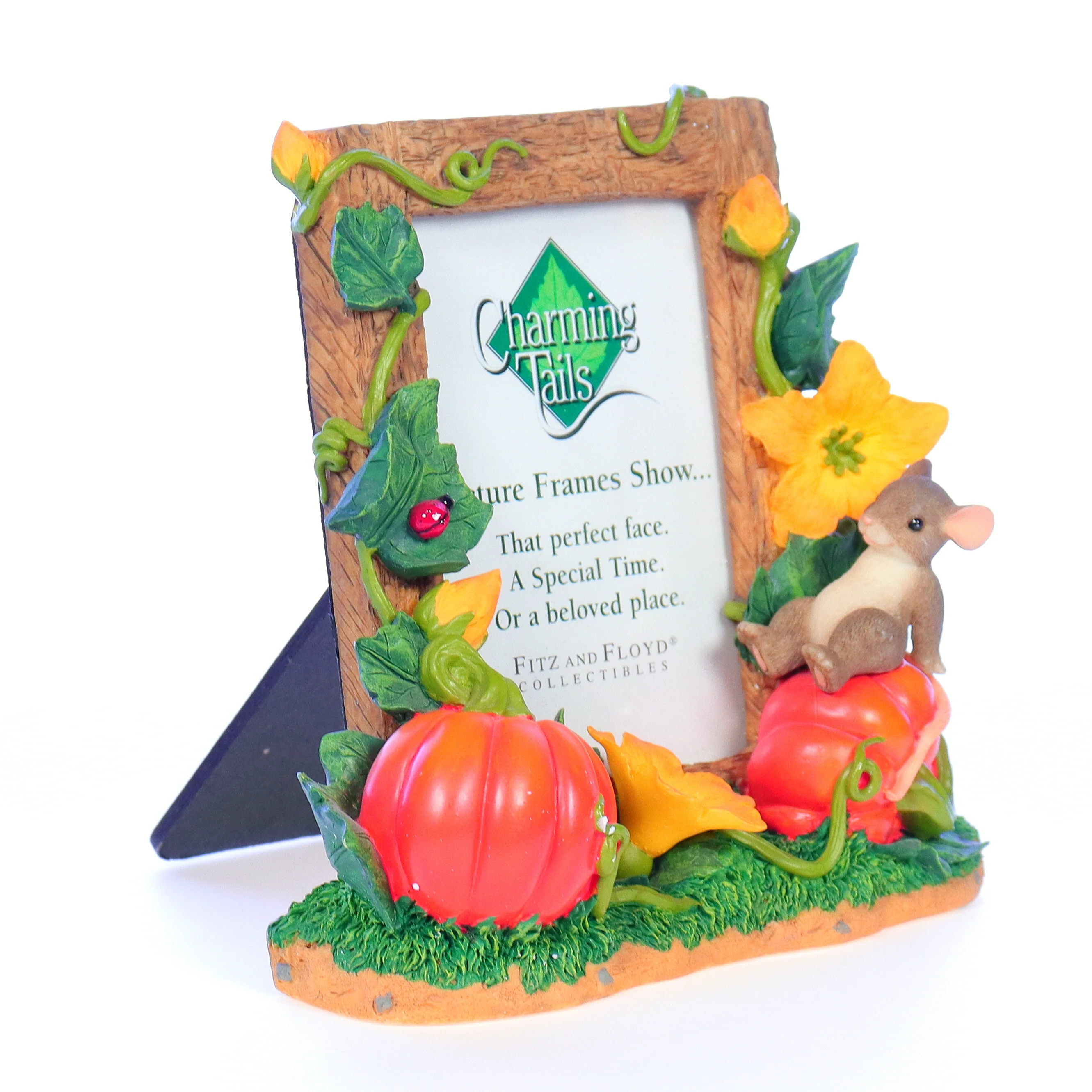 Charming Tails Vintage Resin Fall Picture Frame 93/108 Pumpkin Harvest 5.5" - Image 8