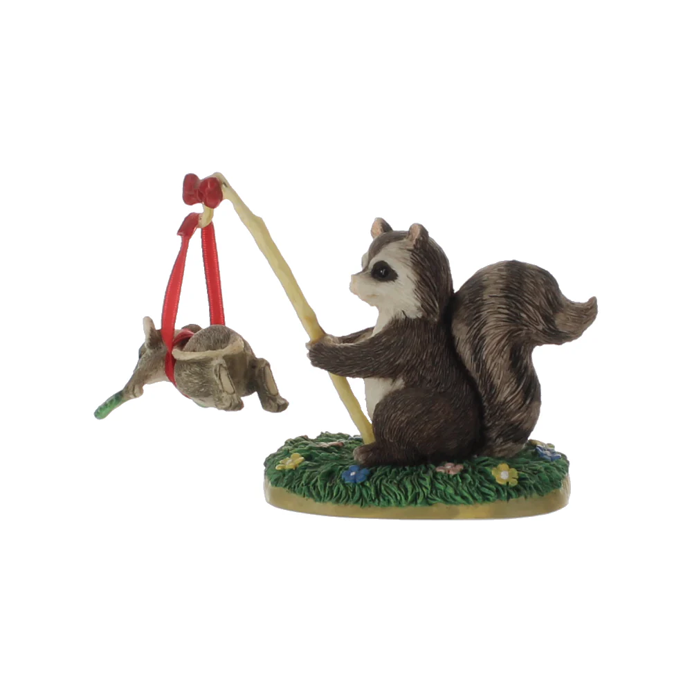 Charming Tails Vintage Resin Figurine Training Wings 87398