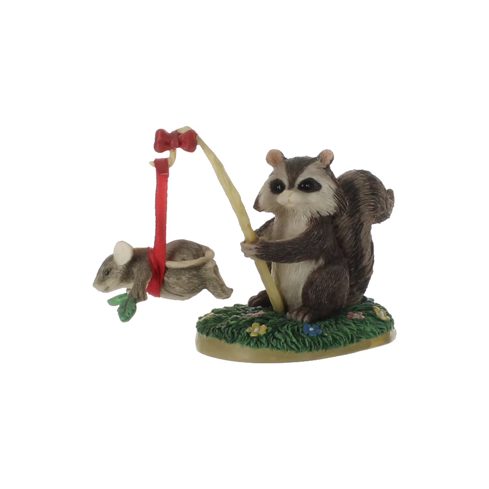 Charming Tails Vintage Resin Figurine Training Wings 87398 - Image 8
