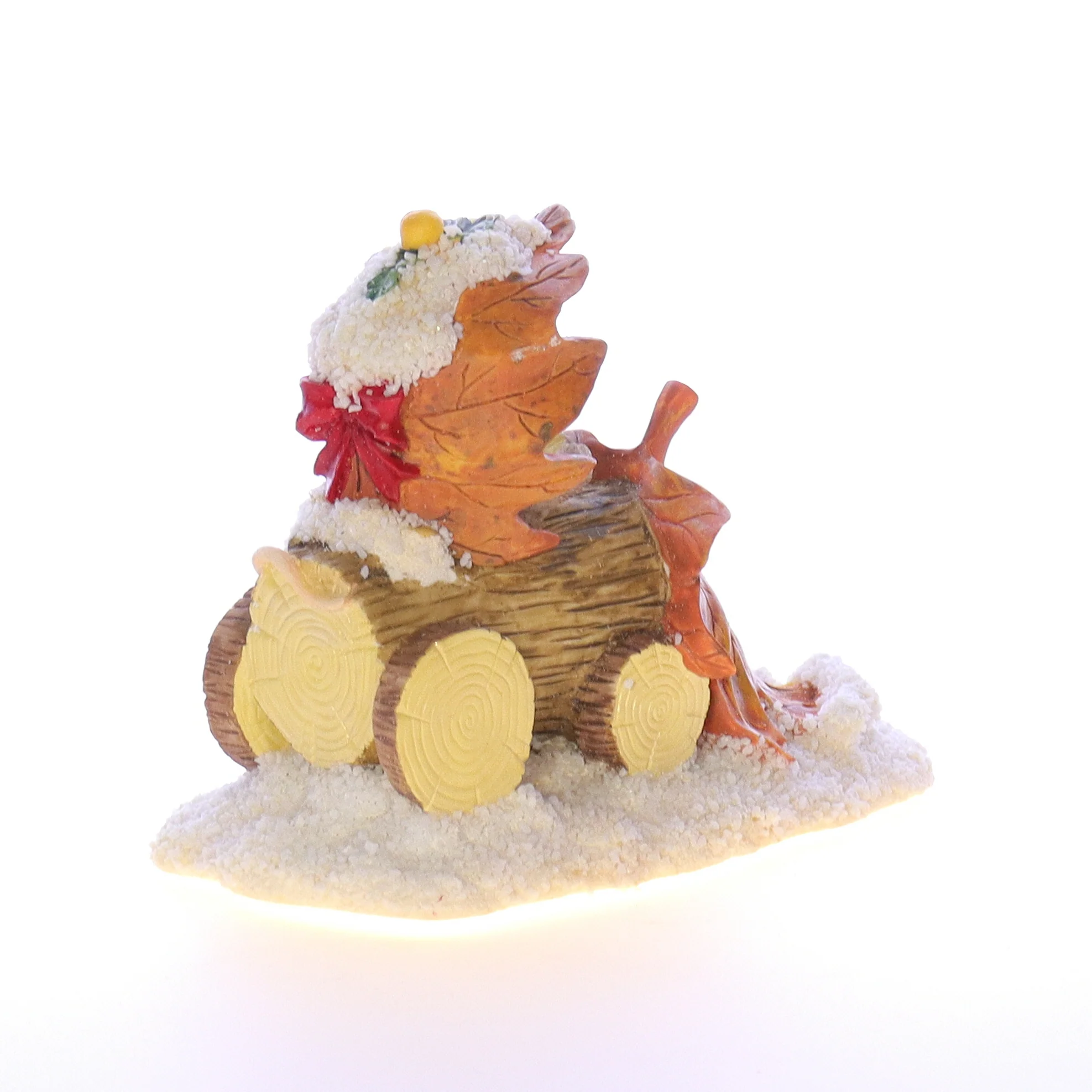 Charming Tails Vintage Resin Fall Figurine Driving Winter Wagon 3.5" - Image 4