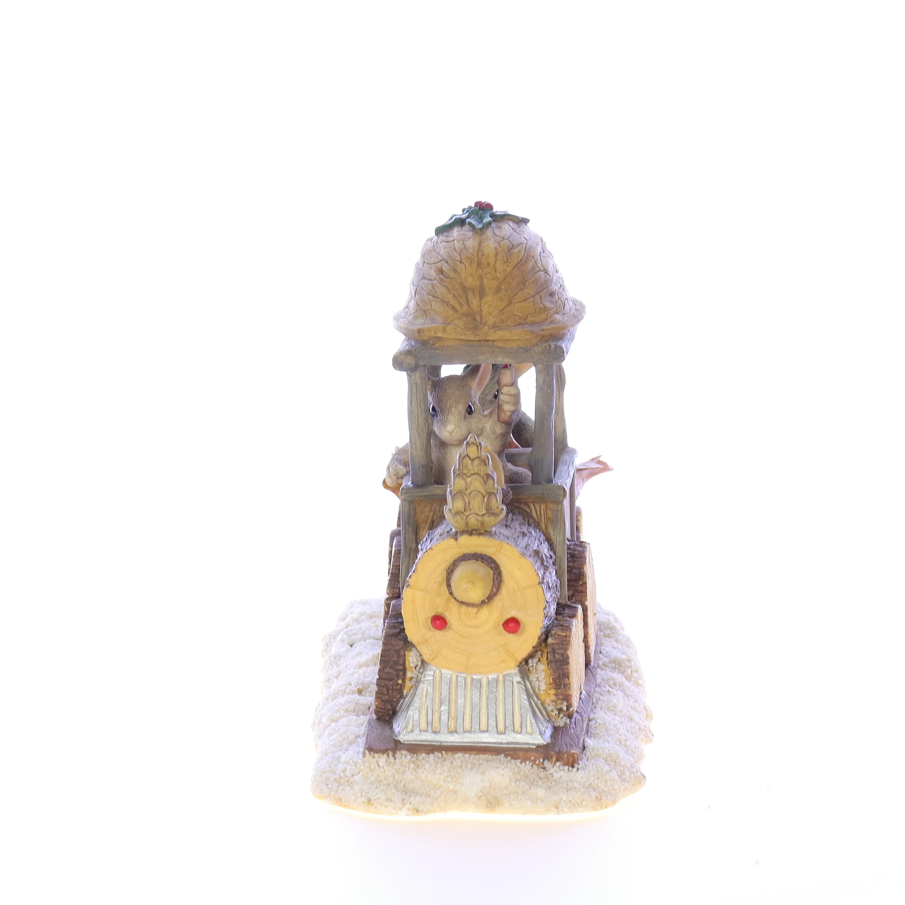 Charming Tails Vintage Resin Fall Figurine Winter Fall Acorn Train 5.25" - Image 3