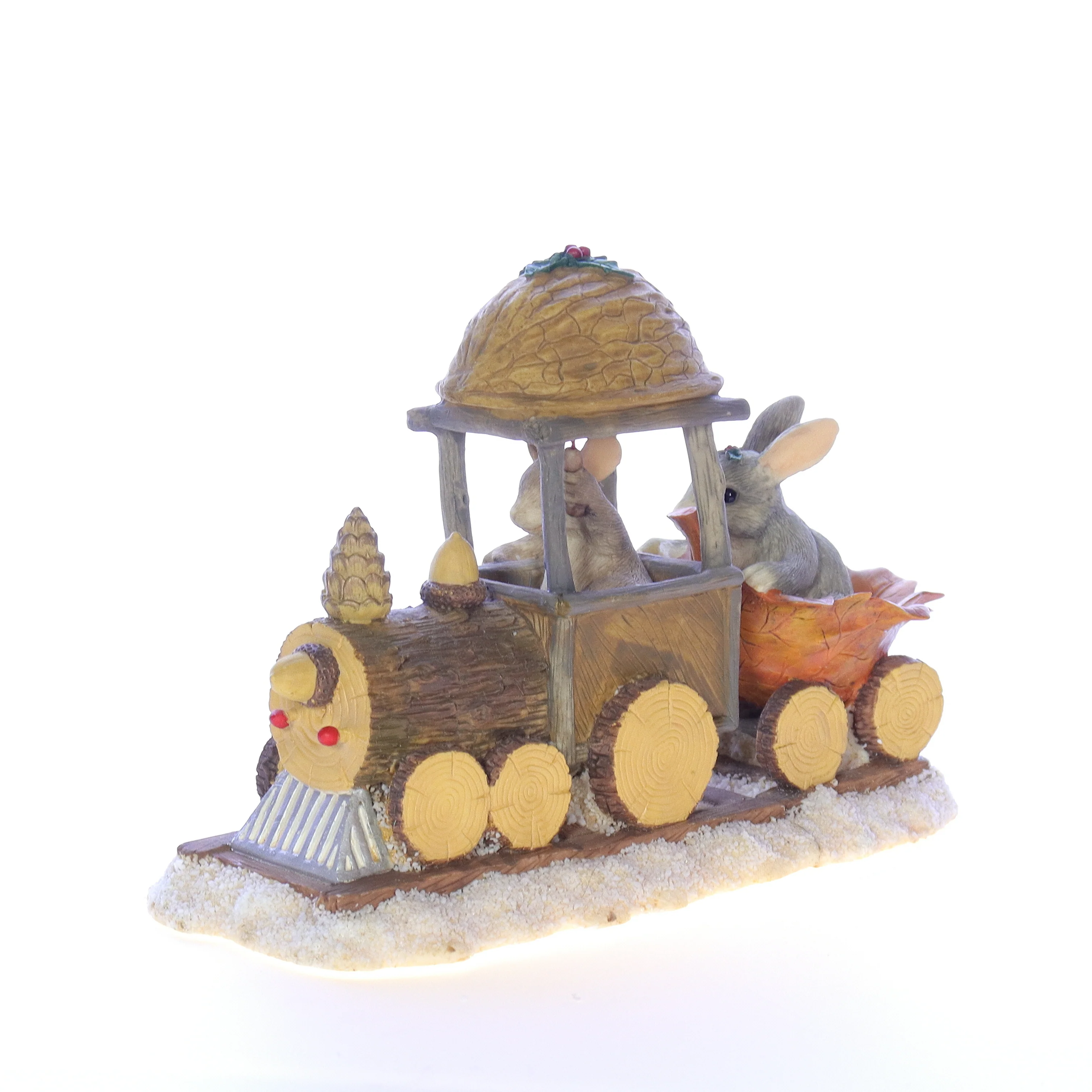 Charming Tails Vintage Resin Fall Figurine Winter Fall Acorn Train 5.25" - Image 4