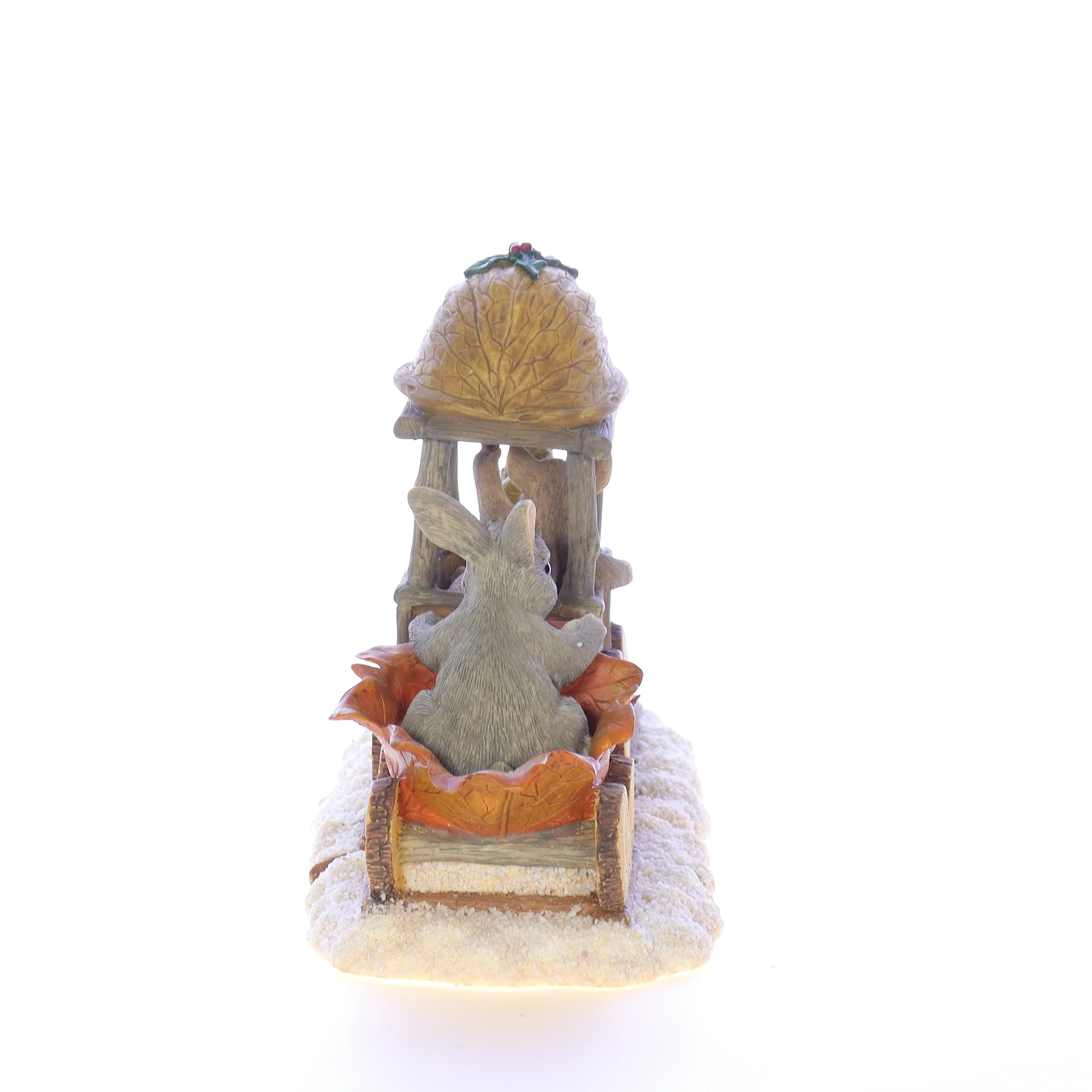 Charming Tails Vintage Resin Fall Figurine Winter Fall Acorn Train 5.25" - Image 7