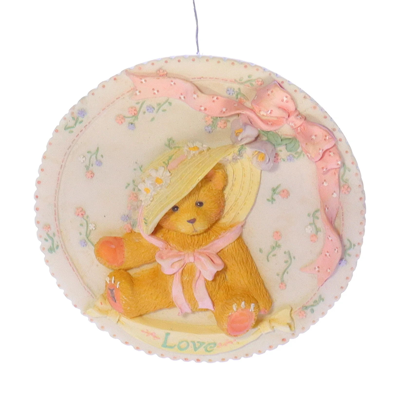 Cherished Teddies Vintage Resin Love Plaque 104140 Love 1994 3.75"