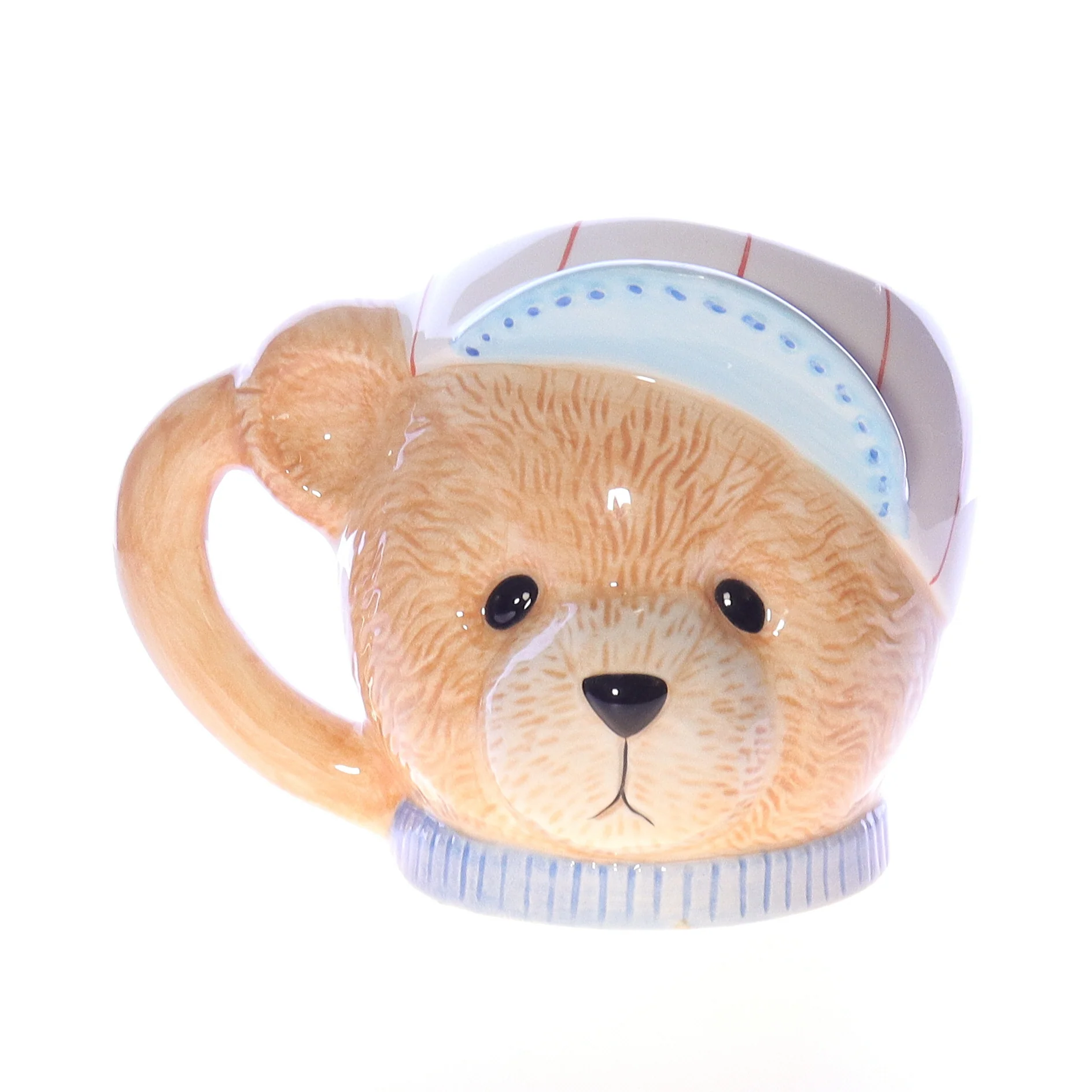 Cherished Teddies Vintage Resin Bear Mug 157066 Baseball Hat 1995 4.5"