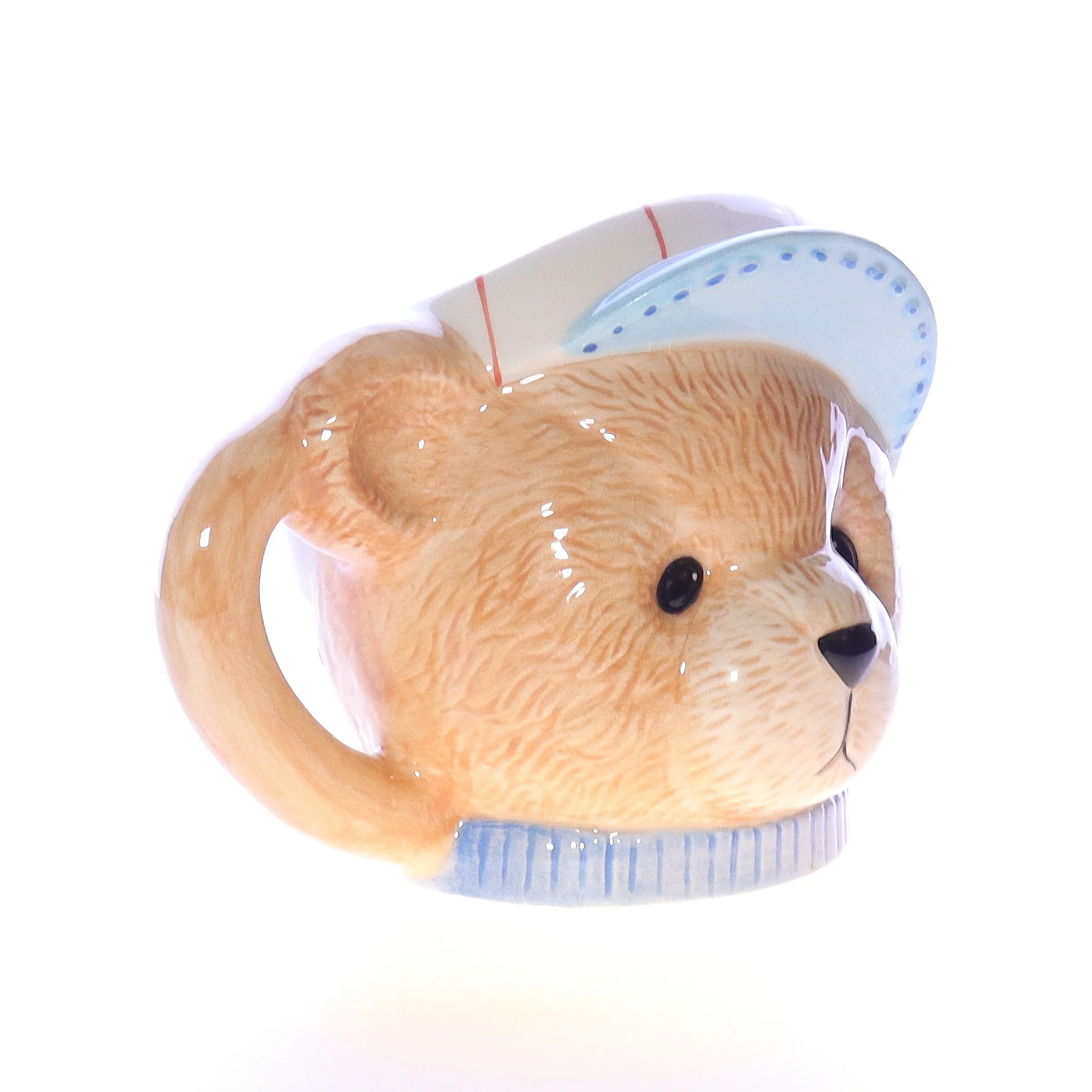 Cherished Teddies Vintage Resin Bear Mug 157066 Baseball Hat 1995 4.5" - Image 8