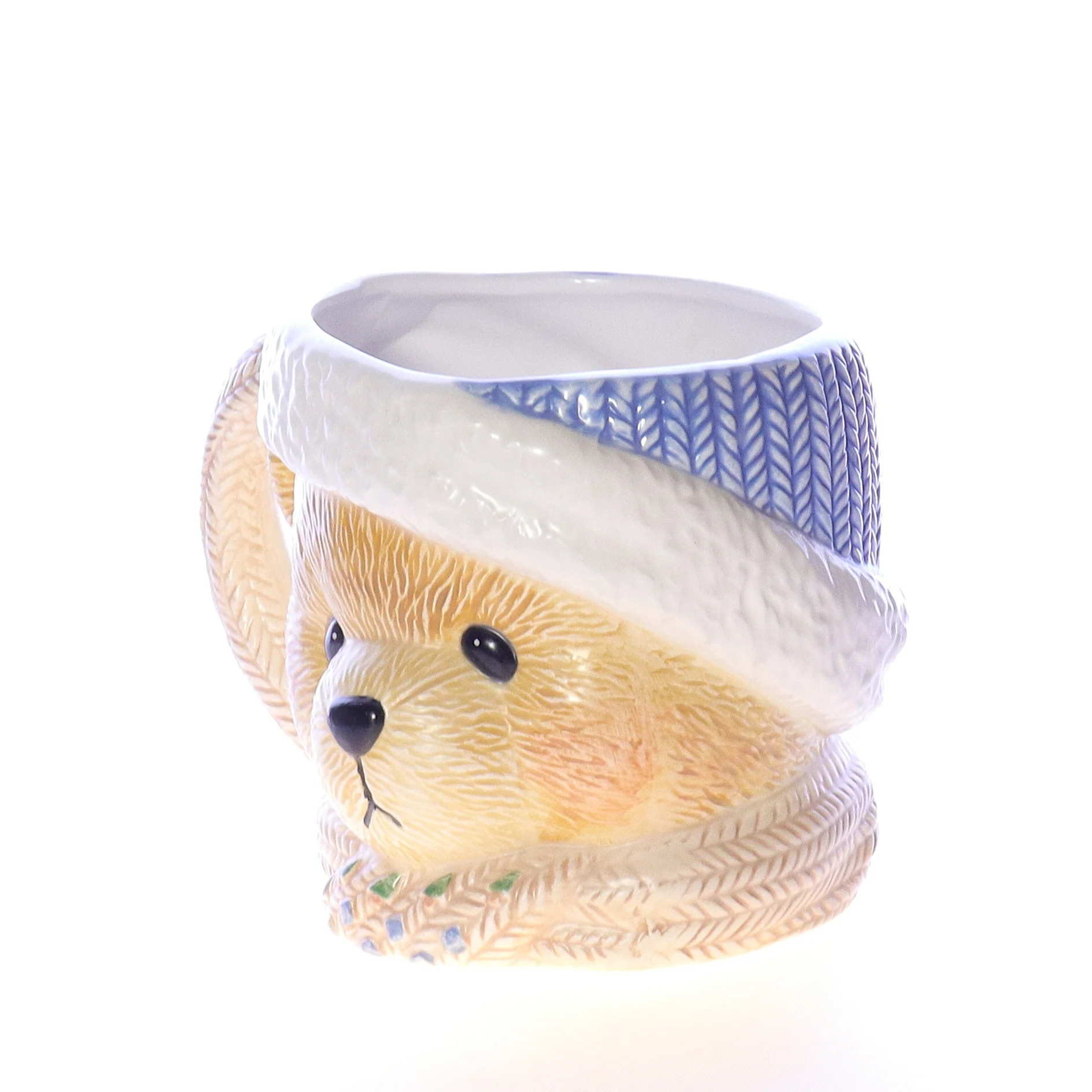 Cherished Teddies Vintage Resin Christmas Mug 178292 Santa Bear 1996 4" - Image 2