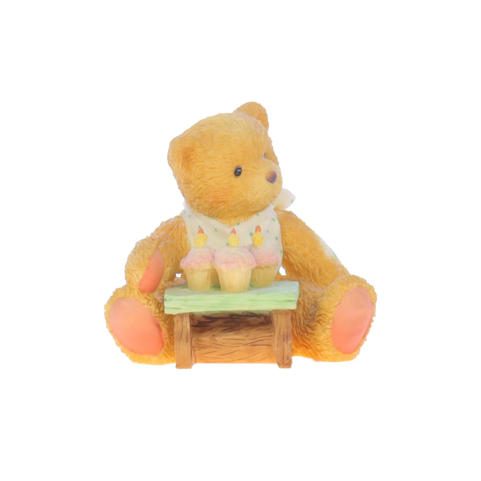 Cherished Teddies Vintage 1992 Resin Figurine Age 3 -"Three Cheers For You" 911313 - Image 8